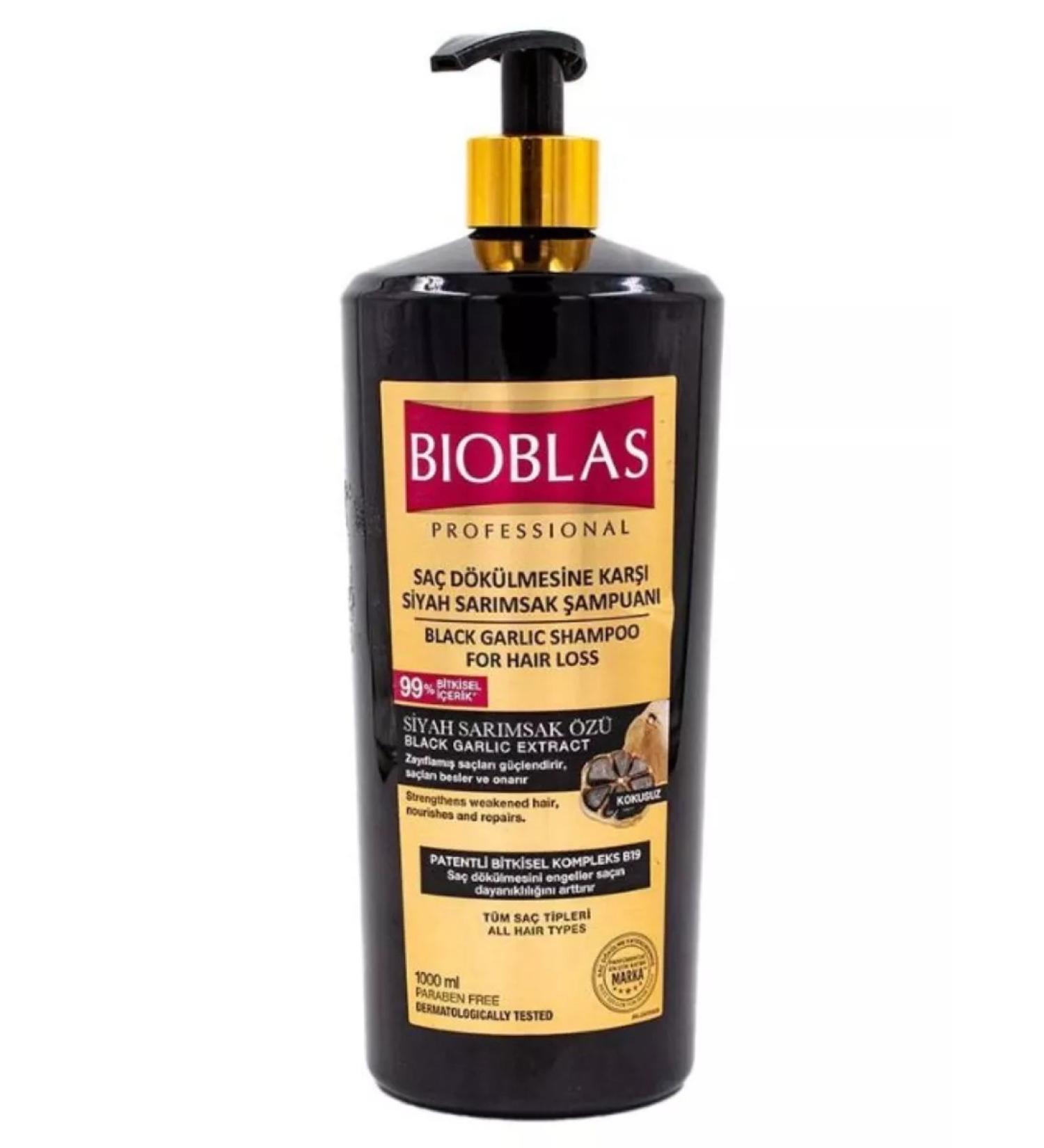BIOBLAS Shampoo from hair loss with garlic and olive oil 1l