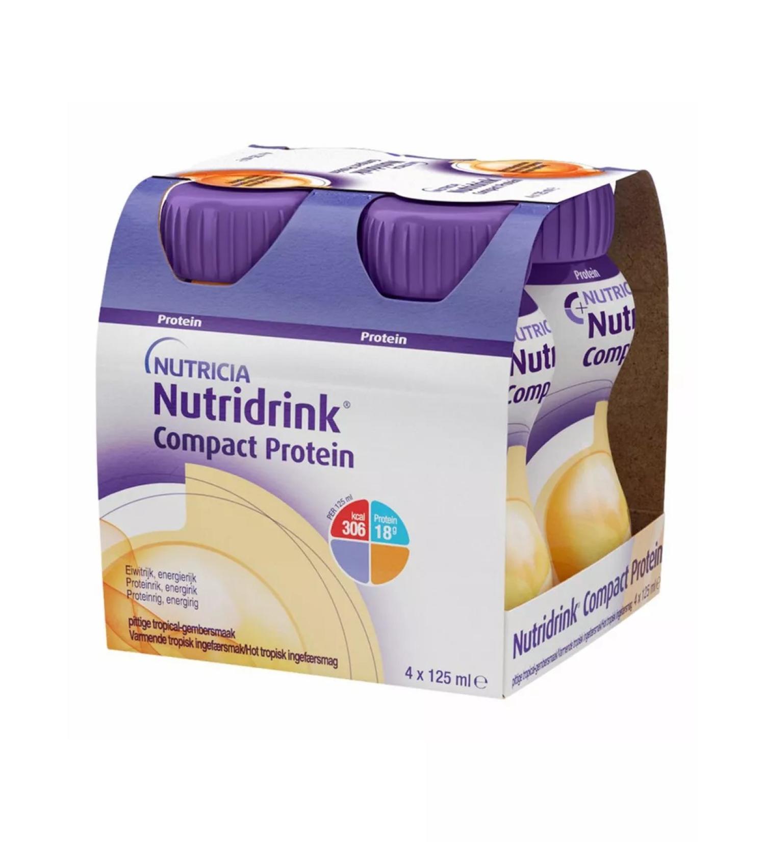 Specialized nutrition for children Nutridrink Compact Protein solution 125 ml x 4 pcs ginger-type