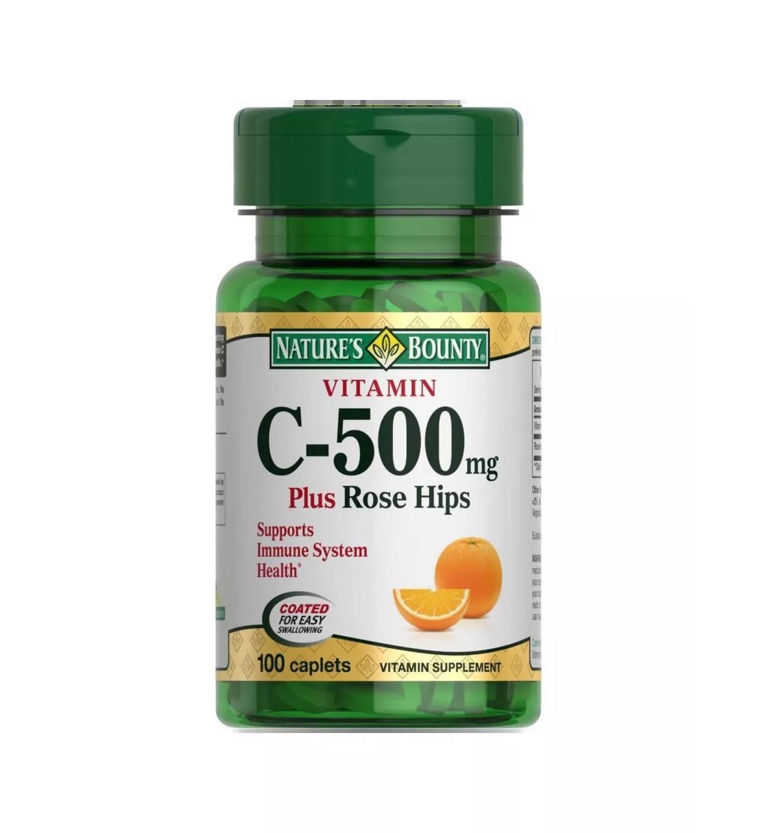 Nature's Bounty Inc Vitamin C 500 mg and rosehip N100 Table 673 mg