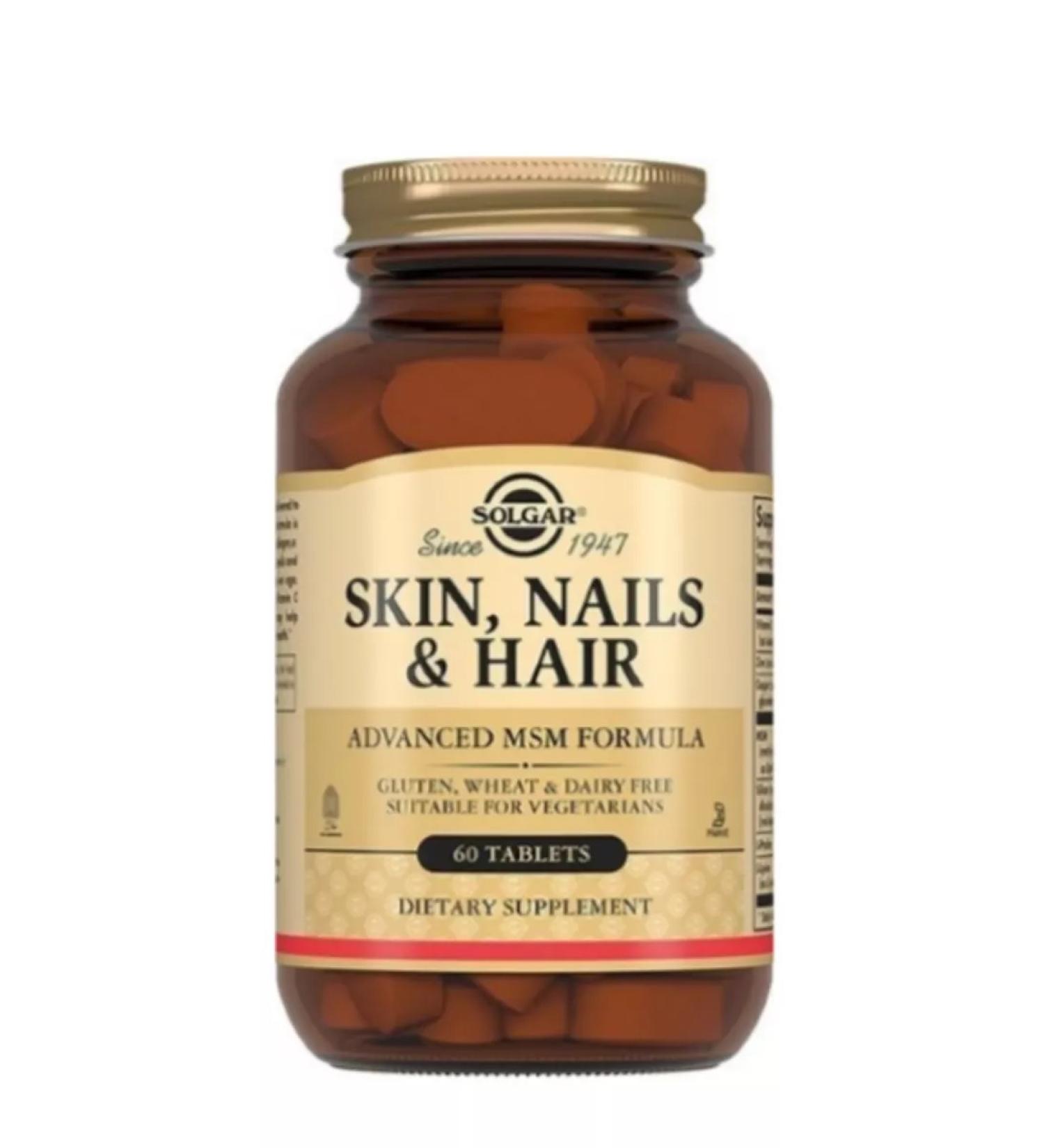 Solgar Inc Skin nails hair 60 table 1397mg-1u - Buy Online on GoSupps.com