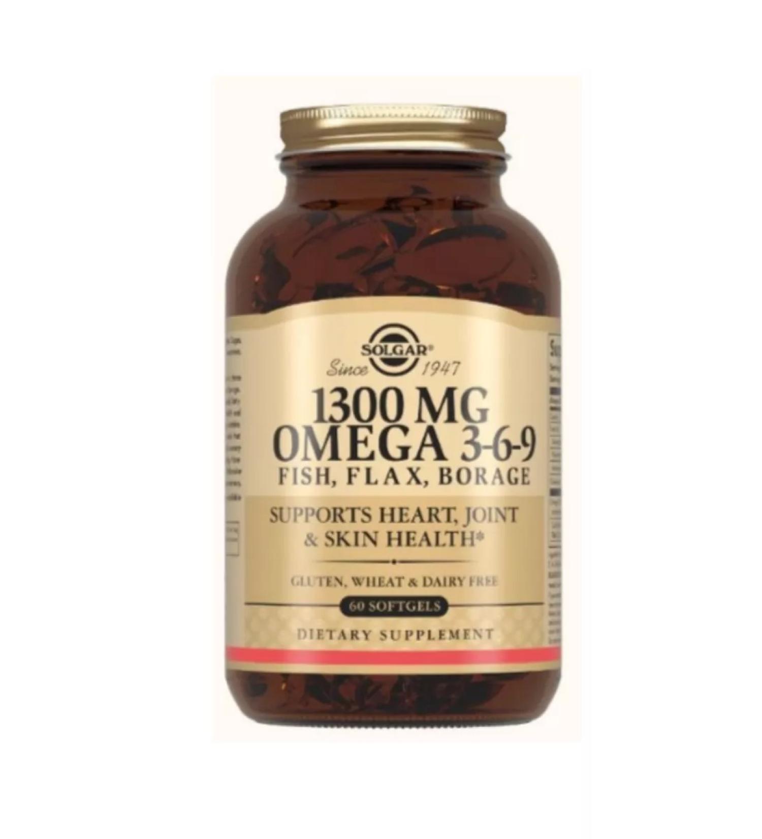 Solgar Inc Fatty acid complex 1300 omega 3-6-9 60kaps-1UP - Buy Online on GoSupps.com