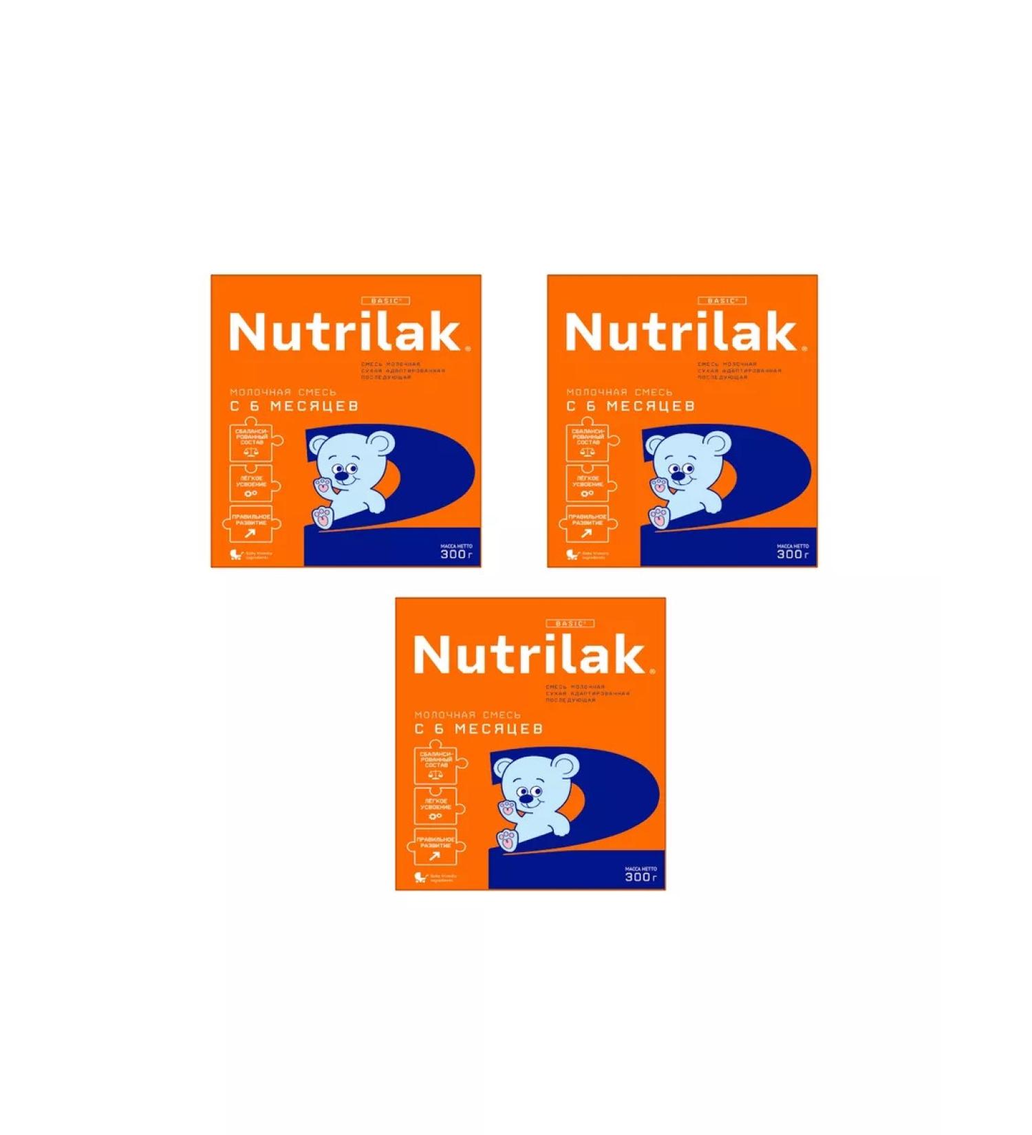 Nutrilak 2 mixture dry baby adapted 300g - 3 pcs