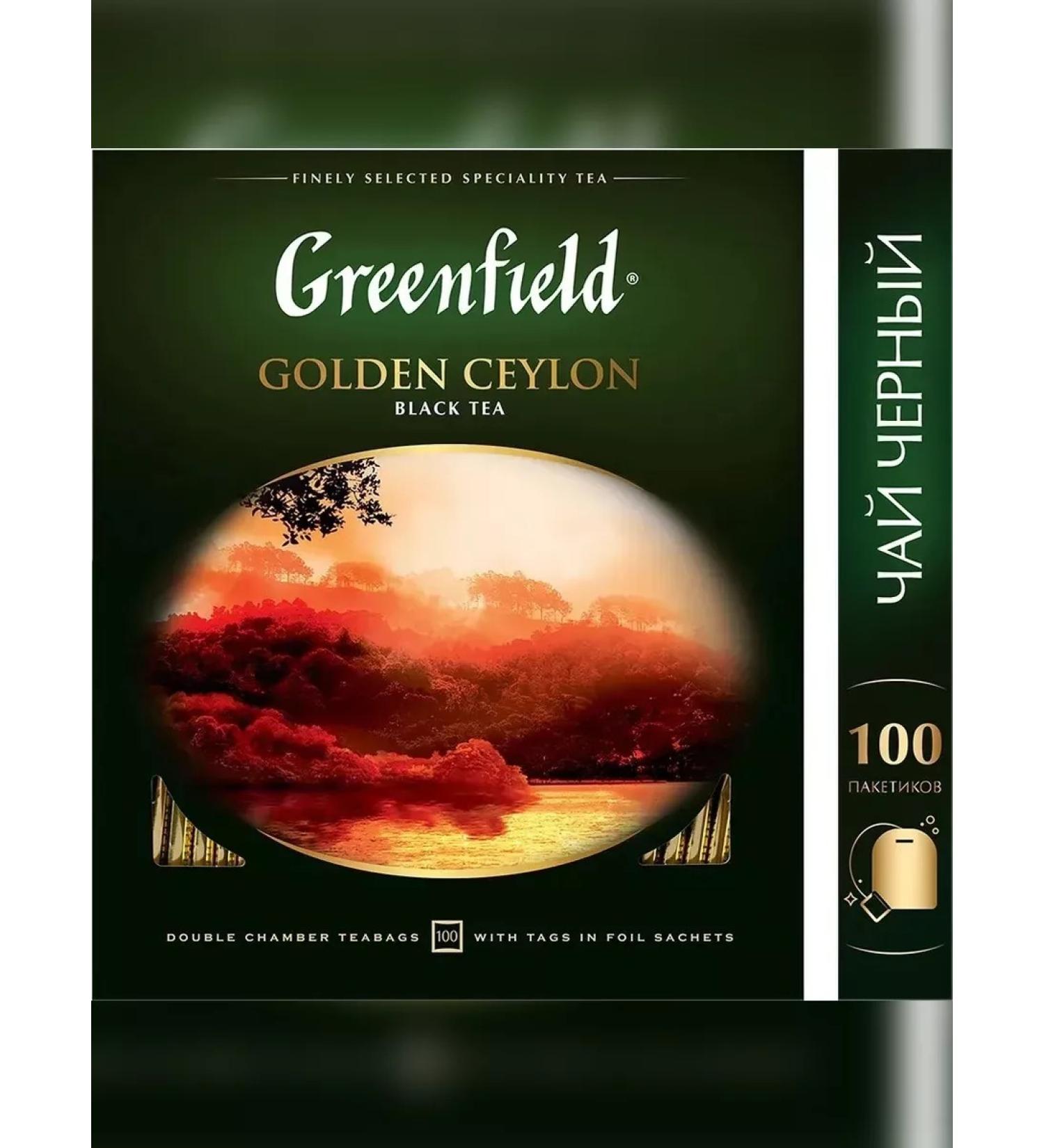 Greenfield Black tea Golden Ceylon in bags 100pack - Buy Online on GoSupps.com