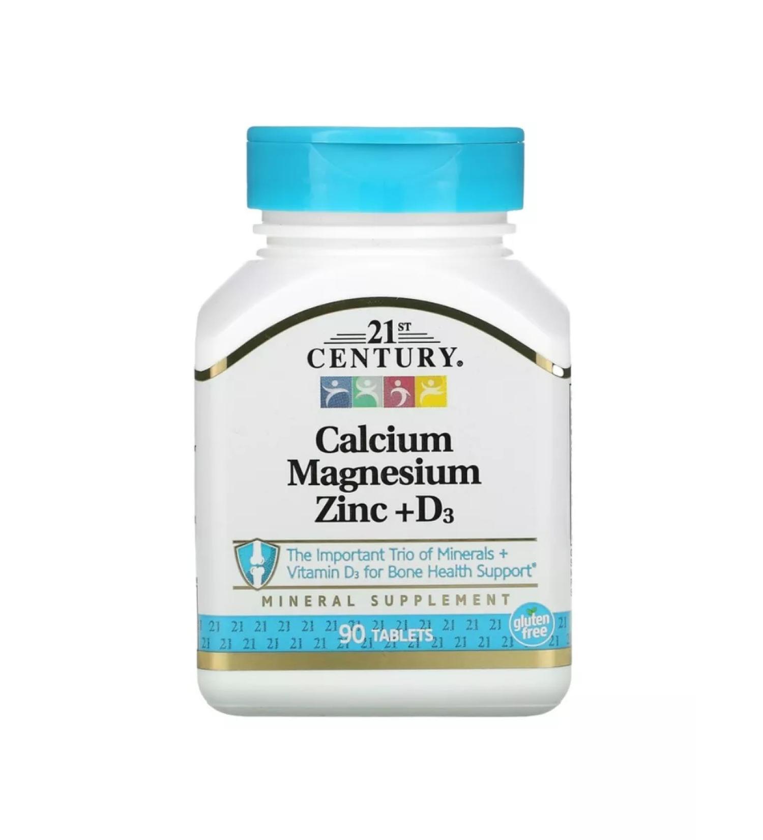 21st Century Calcium magnesium zinc and D3 Calcium Magnesium Zinc D3 90 Tab