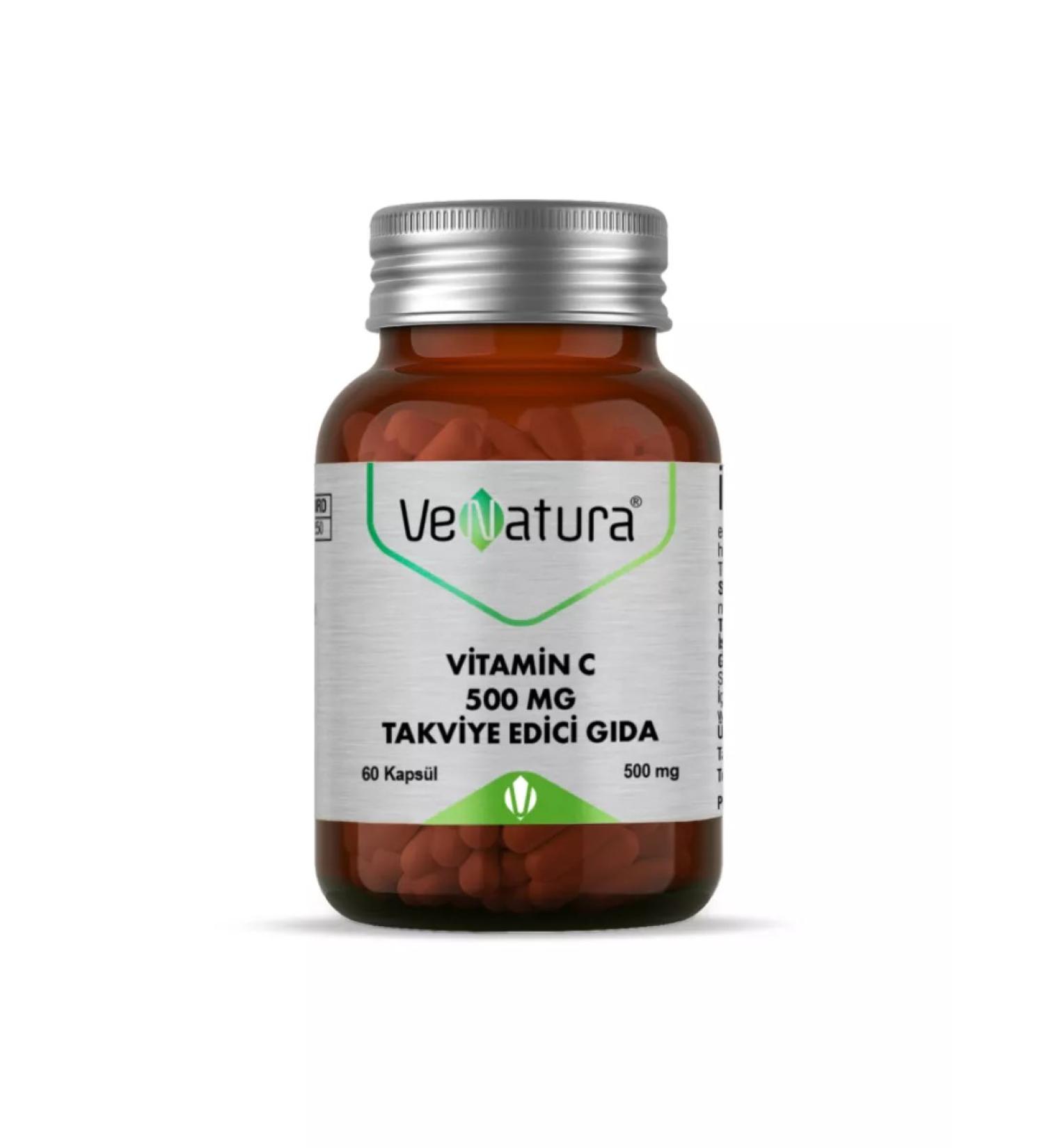 Venatura Vitamin C 500 mg 60 capsules - Buy Online on GoSupps.com