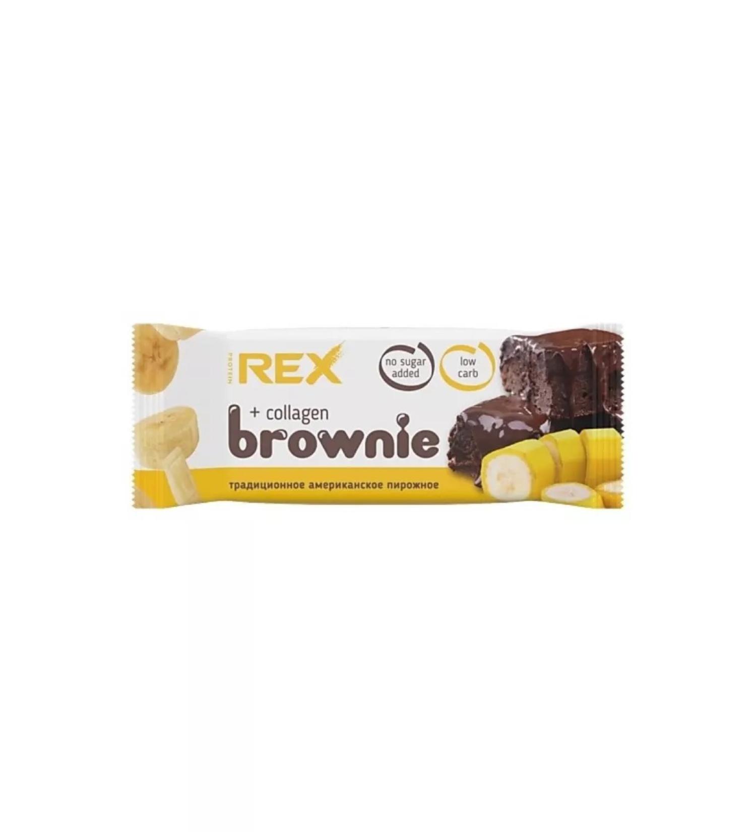 BROWNIE Protein cakes with a banana collagen 50g - Buy Online on GoSupps.com