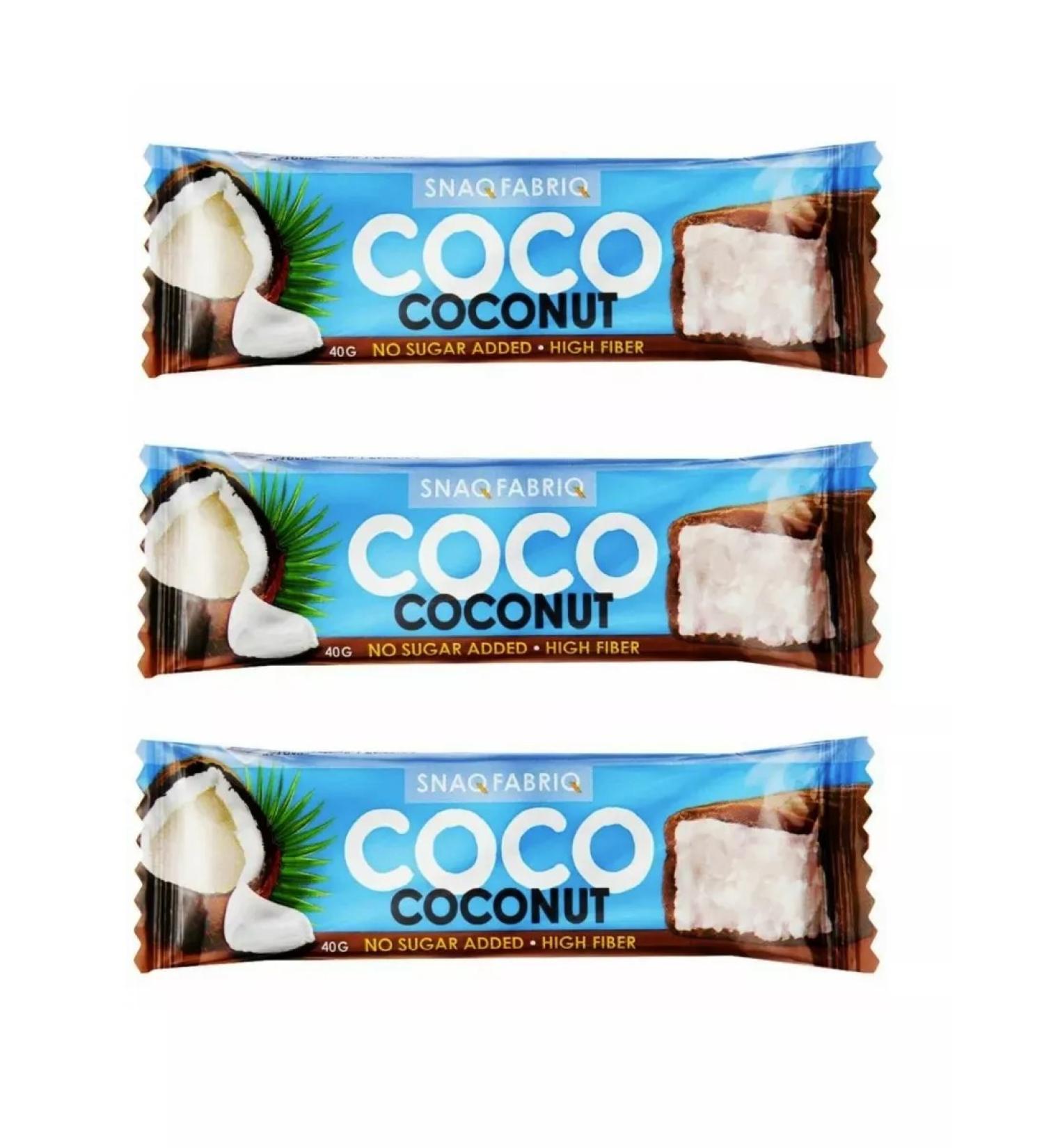 Snaq Fabriq Baton Coco Coconut glazed coconut 40 g 3 pcs - Buy Online on GoSupps.com