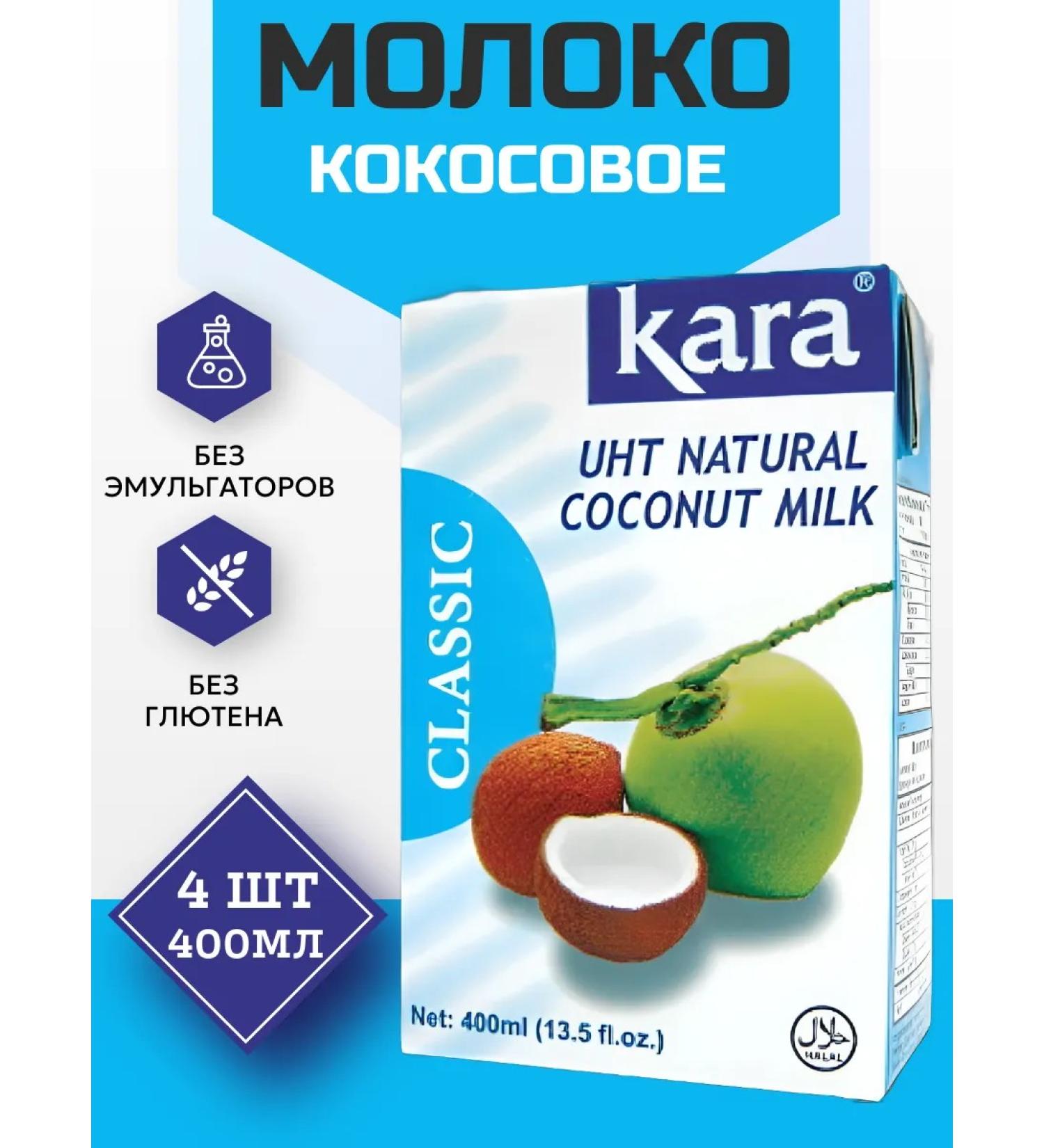 KARA Coconut milk 17% 400 ml x 4 - Buy Online on GoSupps.com