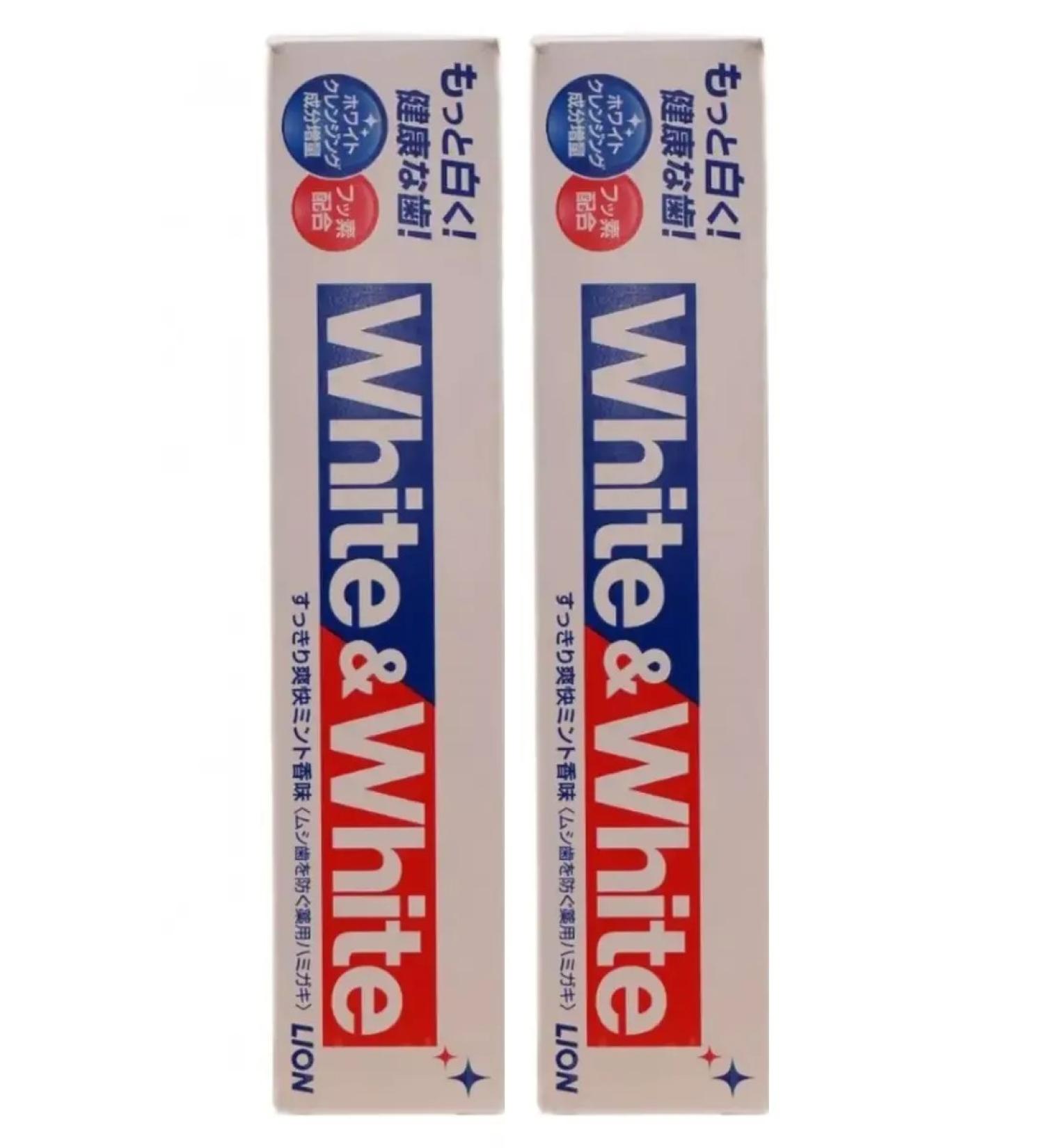 LION White & White whitening toothpaste 150g x 2pcs