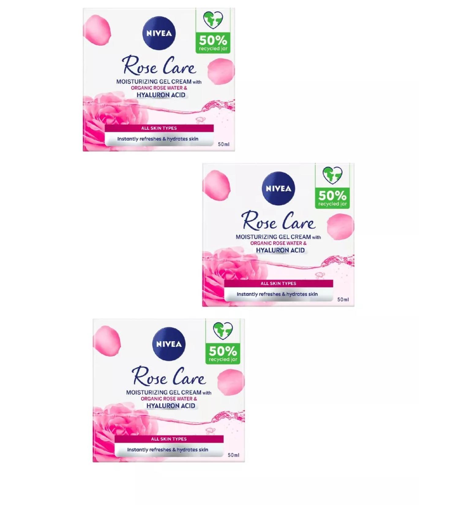 NIVEA Moisturizing gel cream 50 ml. 3 pcs. Poland - Buy Online on GoSupps.com