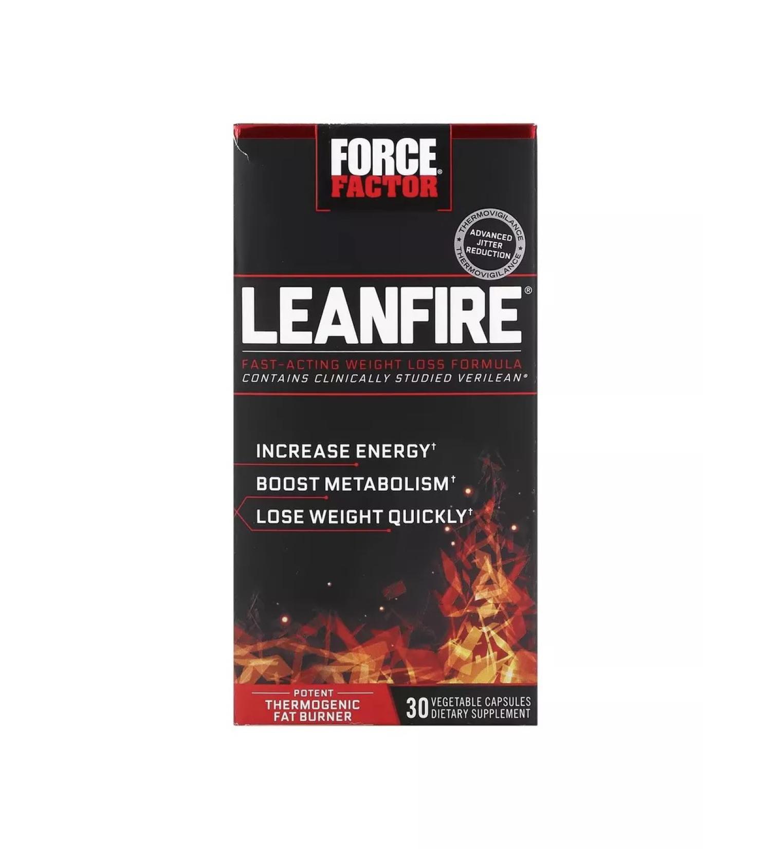 Force Factor Leanfire Formula for rapid weight loss 30 capsules - Buy Online on GoSupps.com