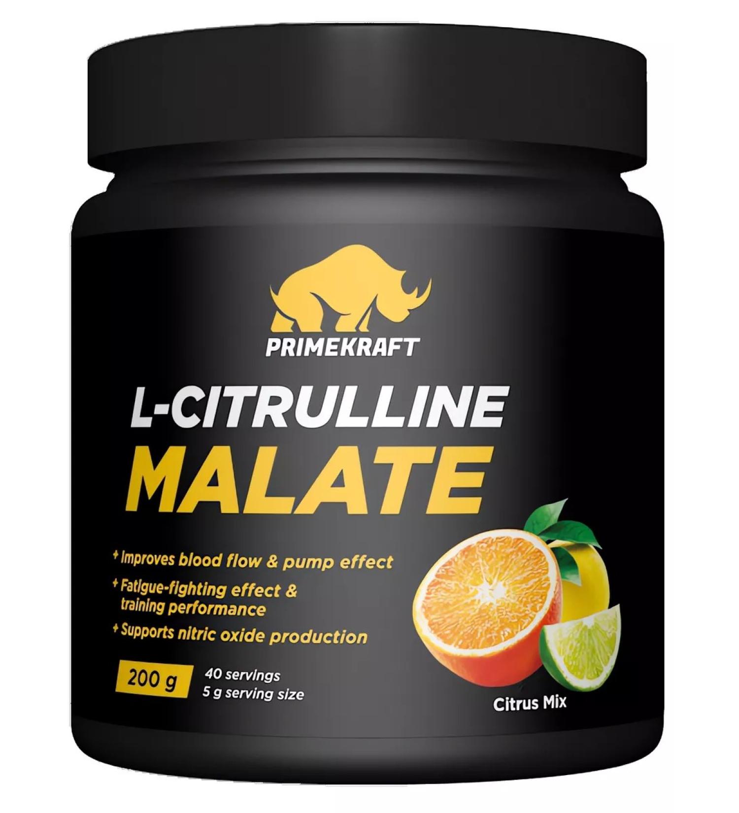 Prime Kraft L-Citrullin Malat L-CITRULLINE MALATE 200 grams - Buy Online on GoSupps.com