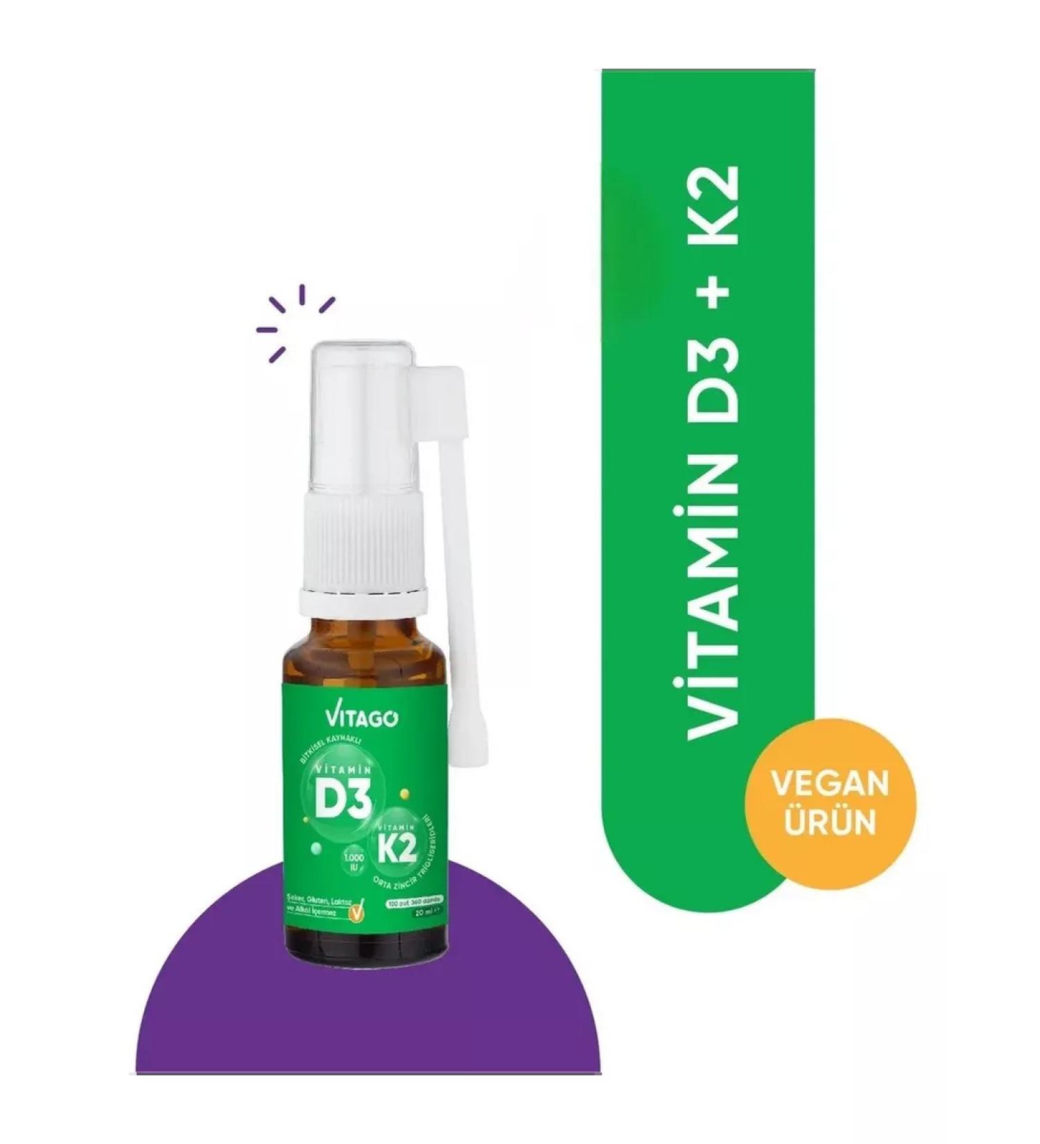 VITAGO Vitamin D3-K2 1000 - Buy Online on GoSupps.com