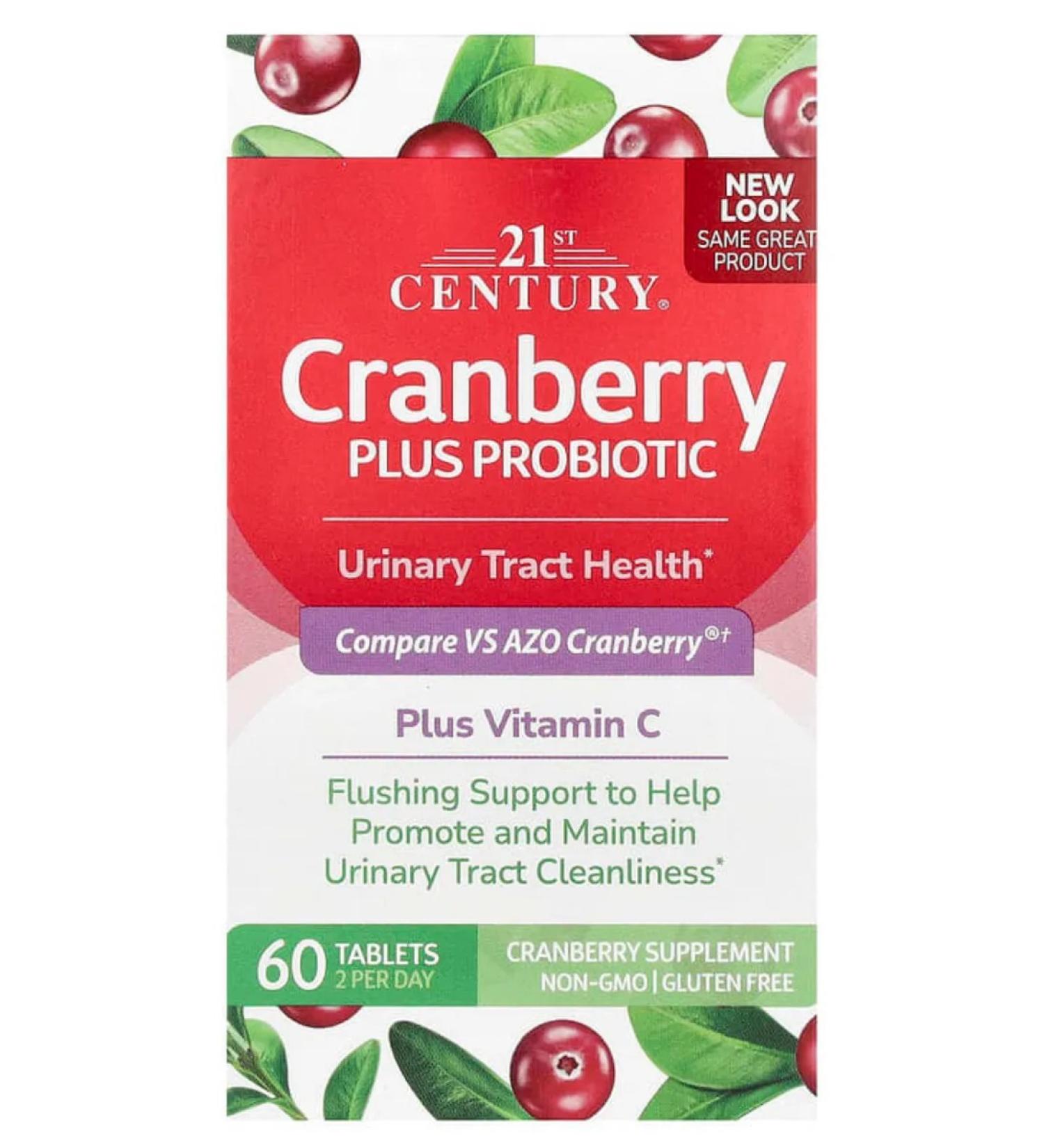 21st Century Cranberries plus a probiotic 60 tablets - Buy Online on GoSupps.com