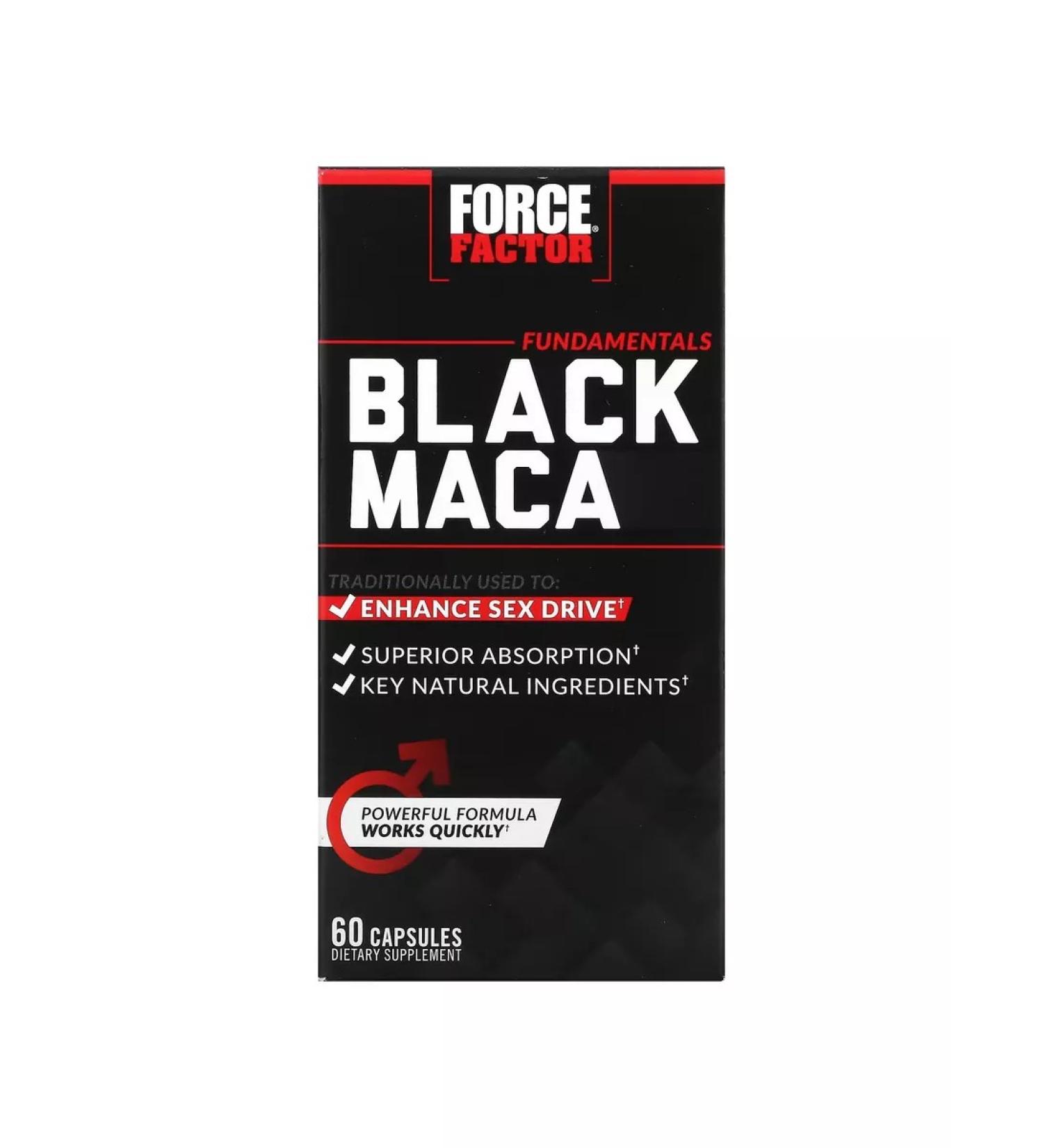 Force Factor Black poppy Black maca 60 capsules - Buy Online on GoSupps.com