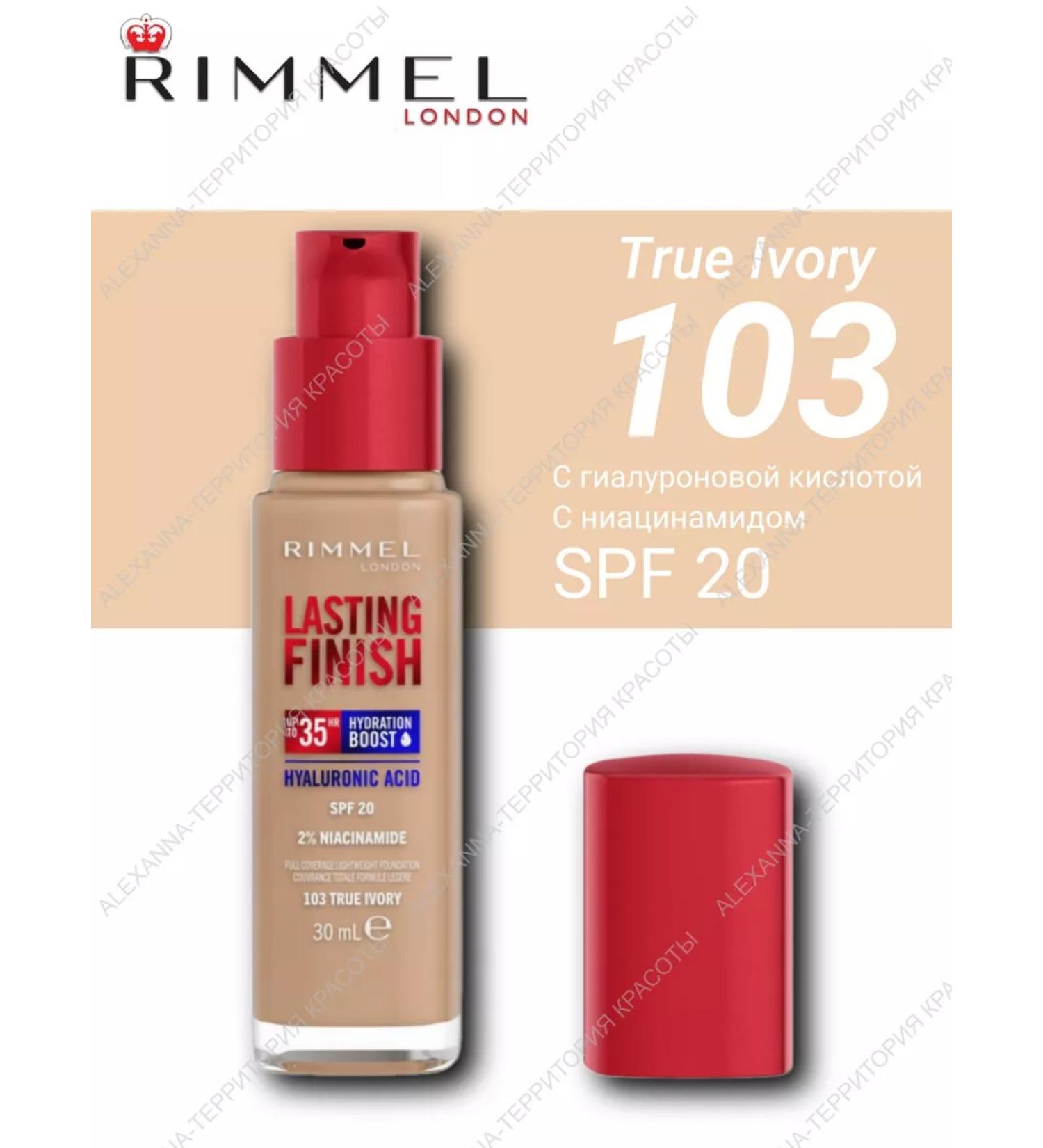 rimmel Tonal cream Lasting Finish 35H tone 103 True iVory 30 ml - Buy Online on GoSupps.com