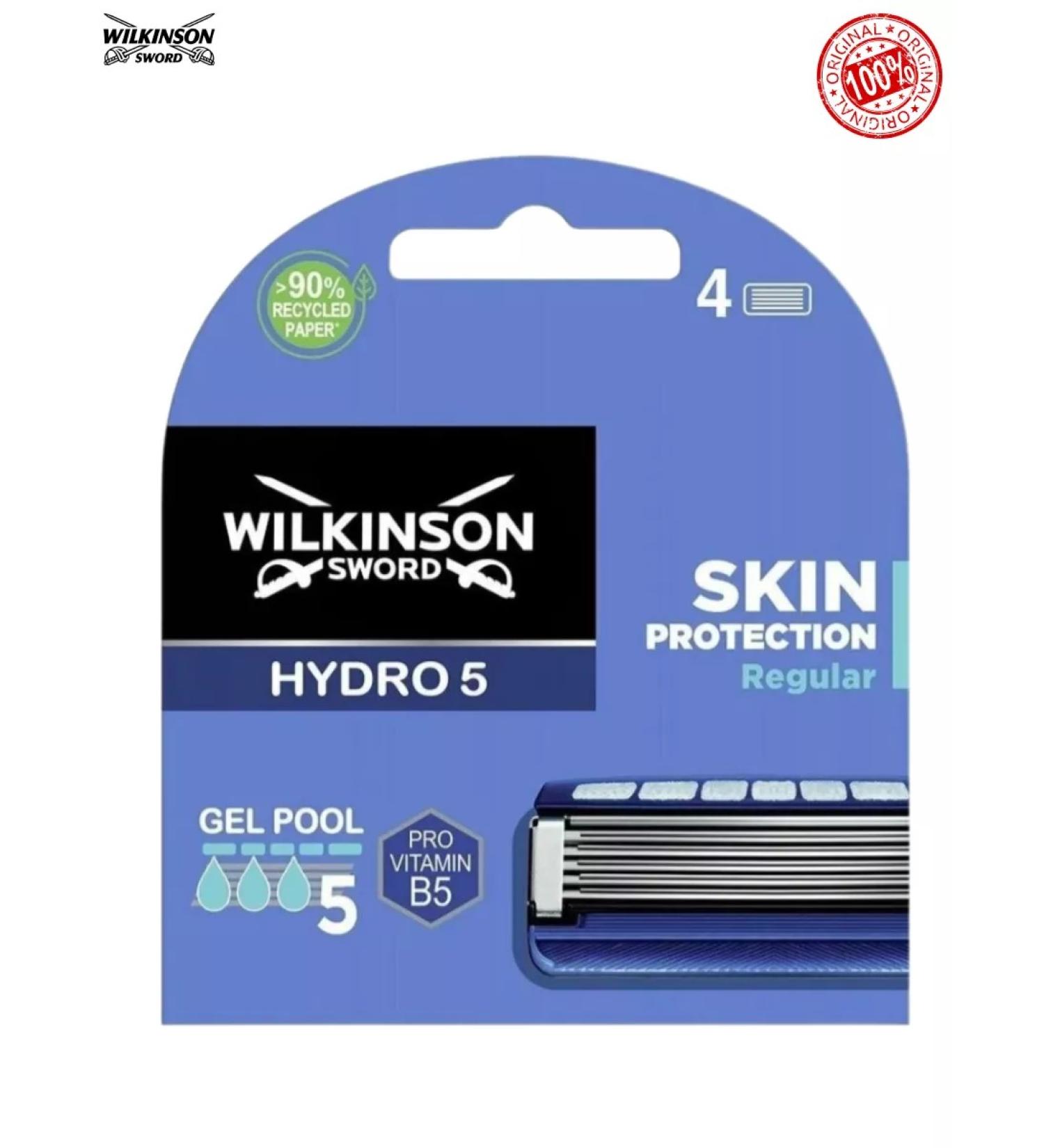Wilkinson Sword Exchange cassettes Hydro 5 Skin Protection Regular 4 pcs - Buy Online on GoSupps.com