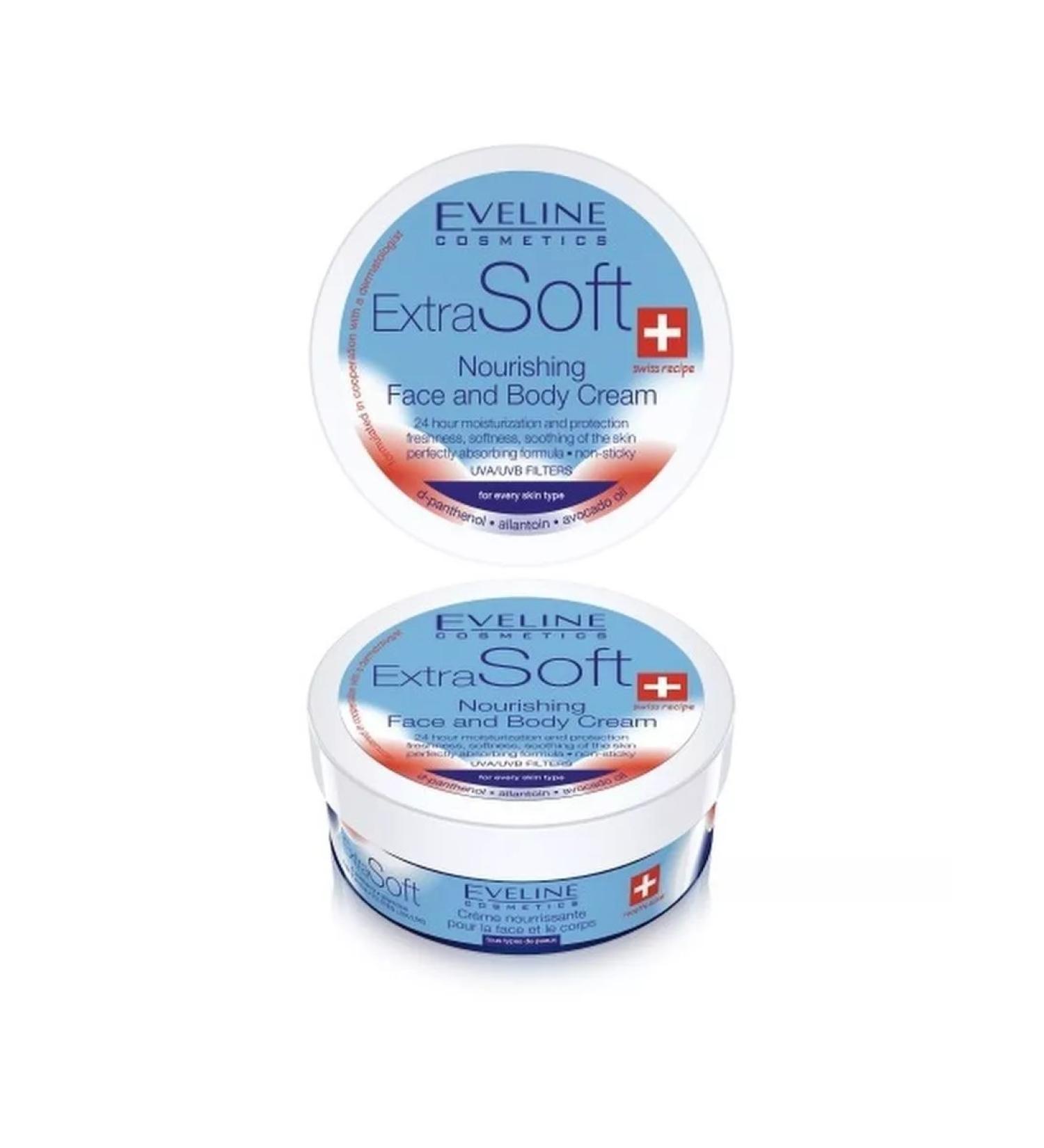 EVELINE EXTRA SOFT cream for face and body skin 200 ml - Buy Online on GoSupps.com