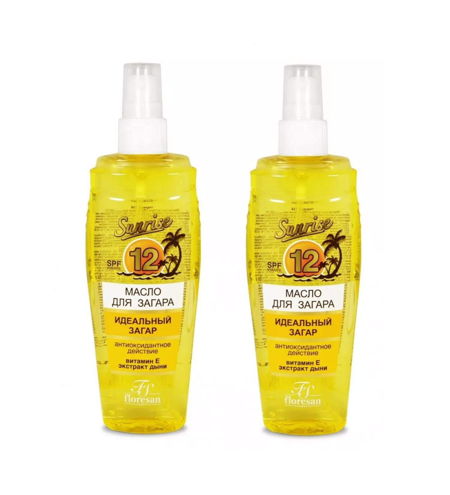 Floresan F116C Oil for tanning Amber melon SPF12 135ML-2FLACON