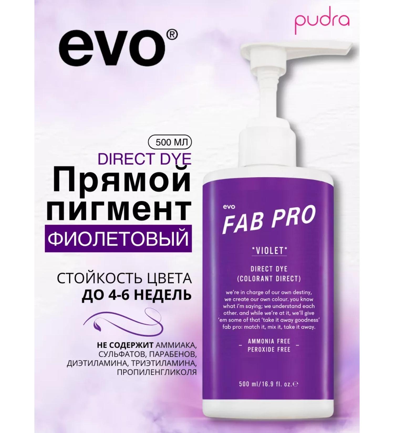EVO Labs Direct -acting pigment for hair purple 500 ml - Buy Online on GoSupps.com