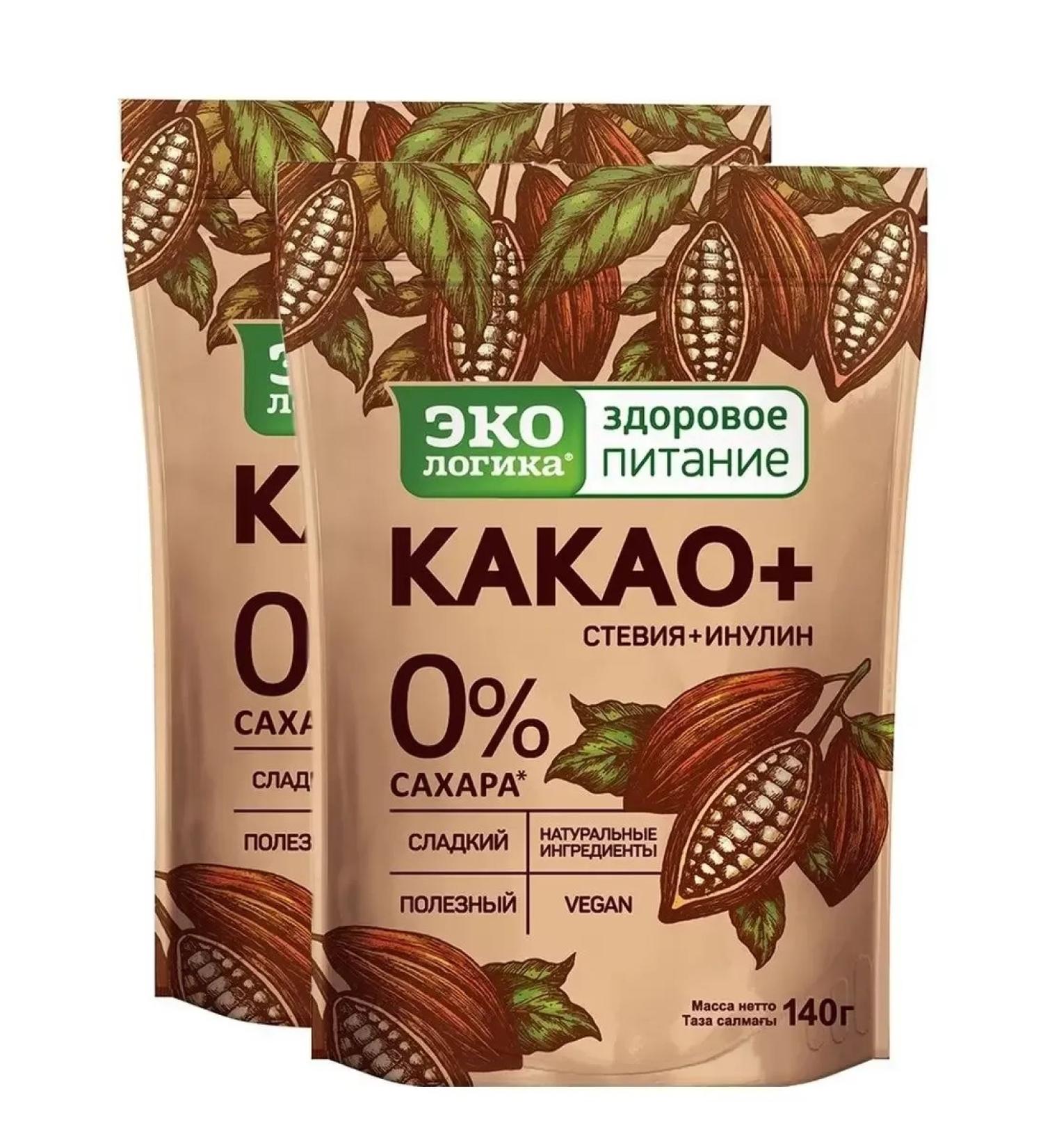 EcoLogic Cocoa drink is soluble 2x140 gr - Buy Online on GoSupps.com