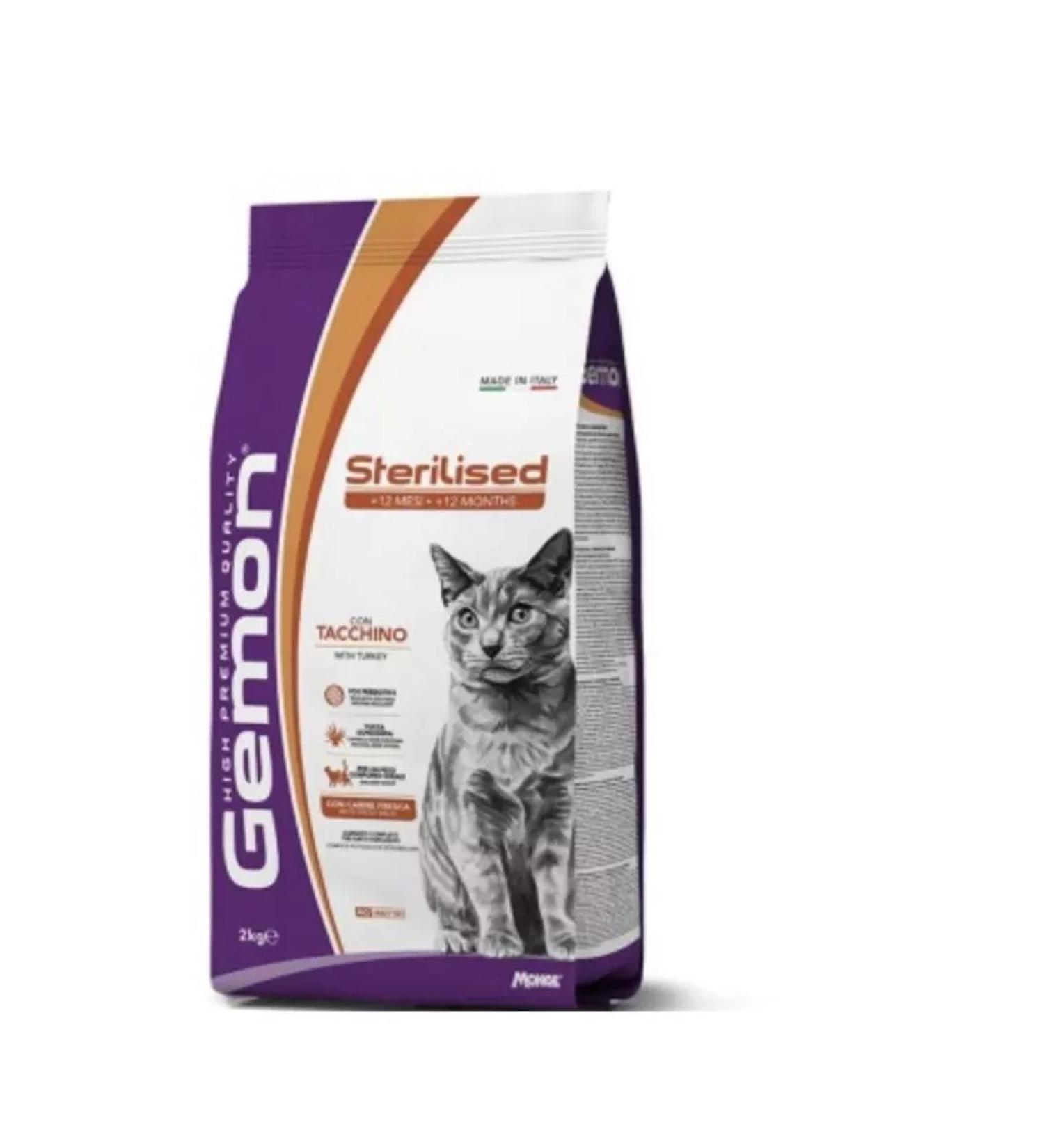 Gemon Dry food for cats Sterilized turkey 2 kg