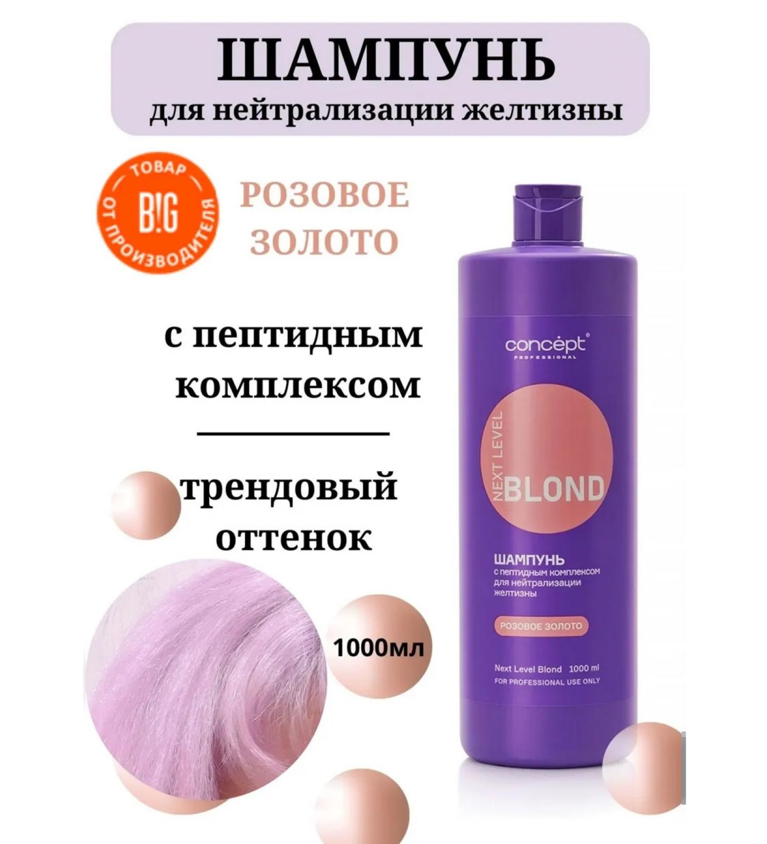 Concept Tint shampoo pink quartz from yellowness of hair - Buy Online on GoSupps.com