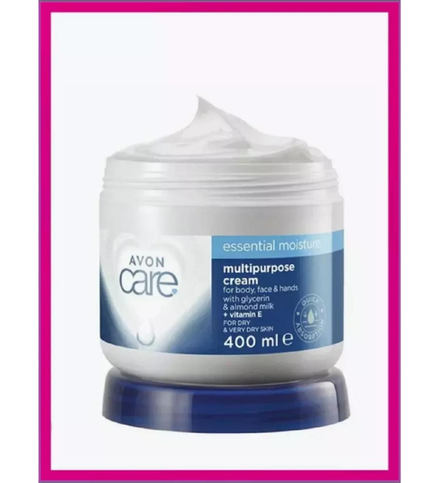 AVON Cream for face hands and body with almond milk 400 ml - Buy Online on GoSupps.com
