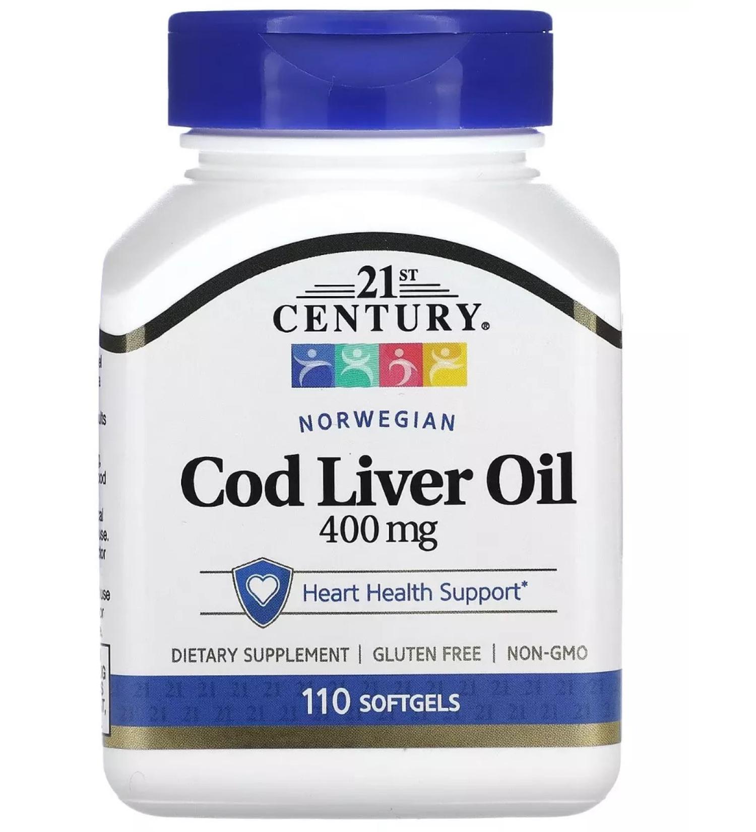 21st Century Norwegian fish oil including omega-3 dgk and vitamin D - Buy Online on GoSupps.com