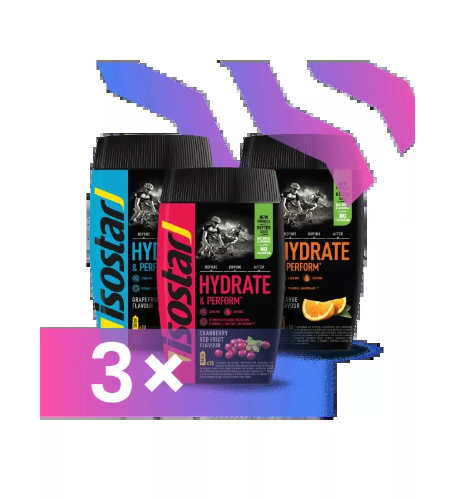 Isostar 3 banks of Isotonic H&P Grapefruit Cranberry Orange - Buy Online on GoSupps.com