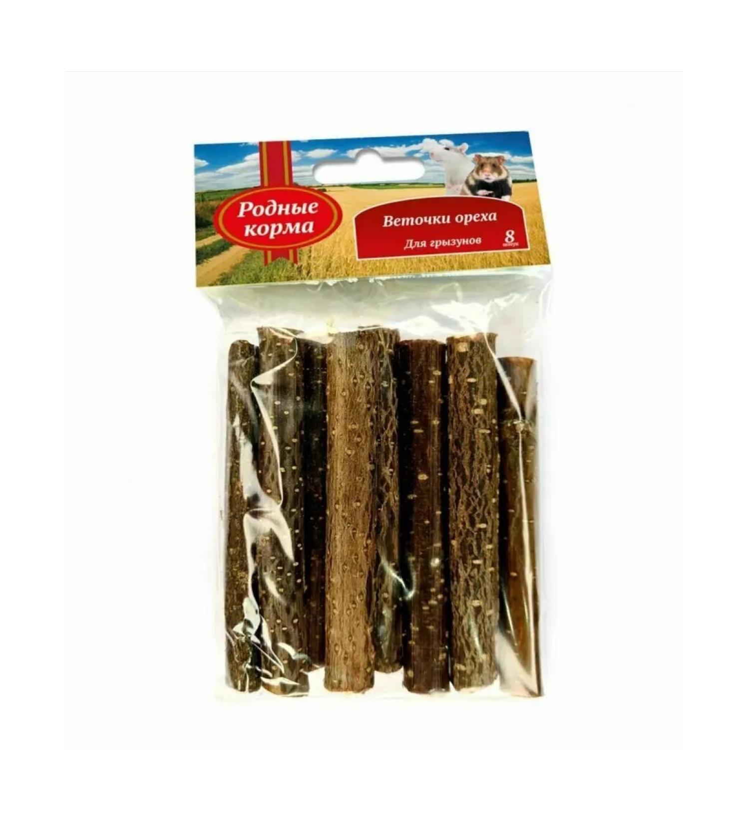 Native feeds Walnut twigs for rodents 10 cm 45 g