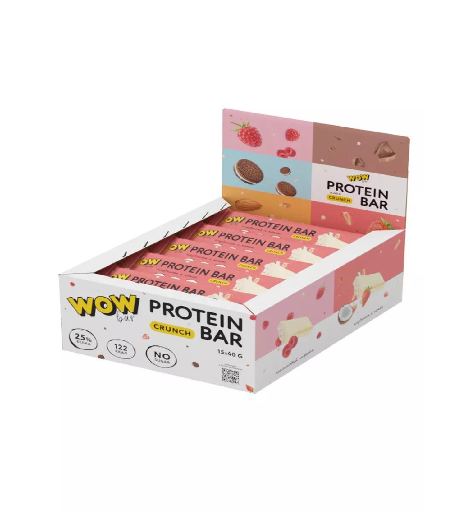 Prime Kraft Protein Baton Wowbar Crunch strawberries Coscosa 15 for 40g - Buy Online on GoSupps.com
