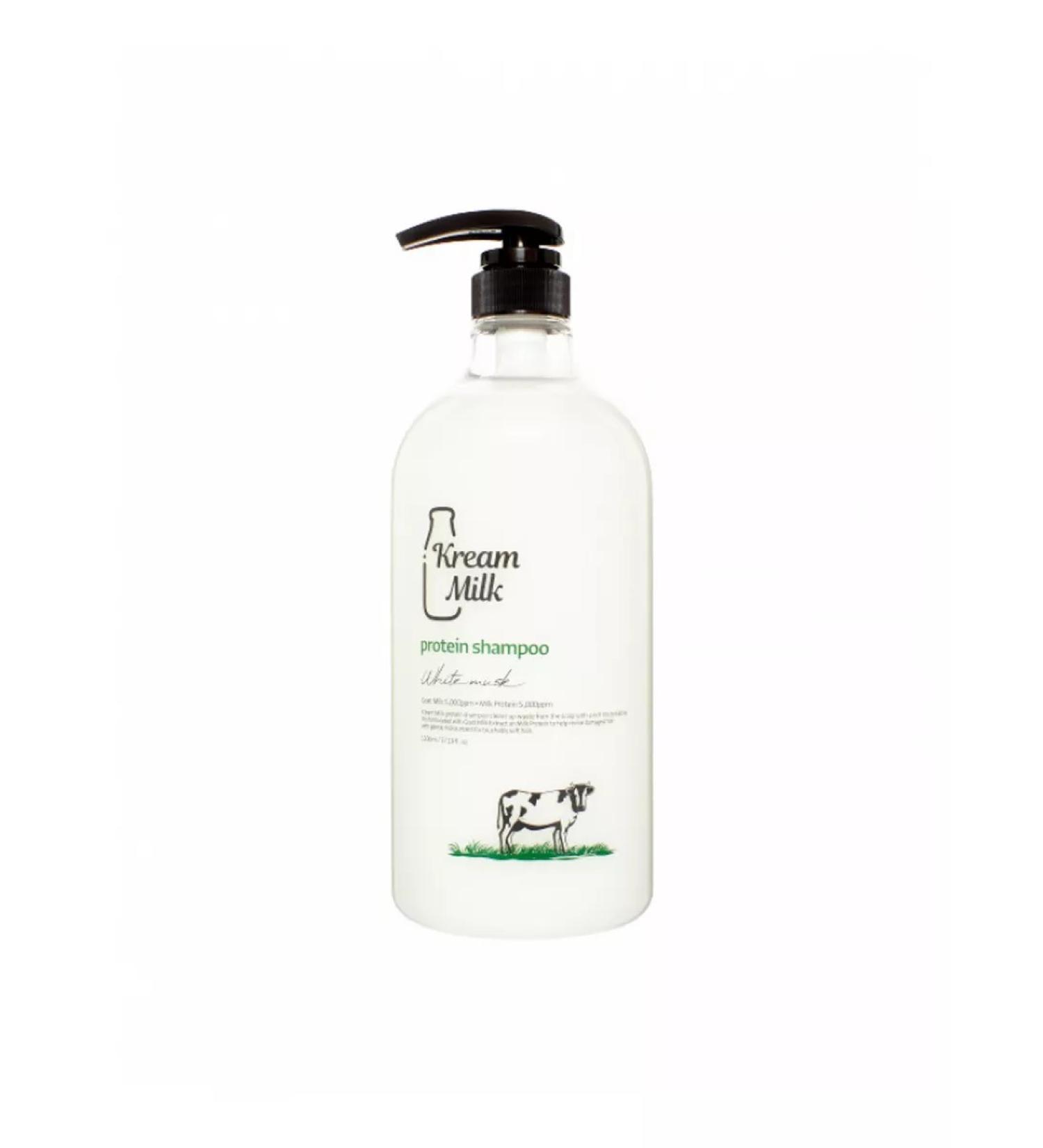 Cream Milk Shampoo with extracts of milk protein goat milk