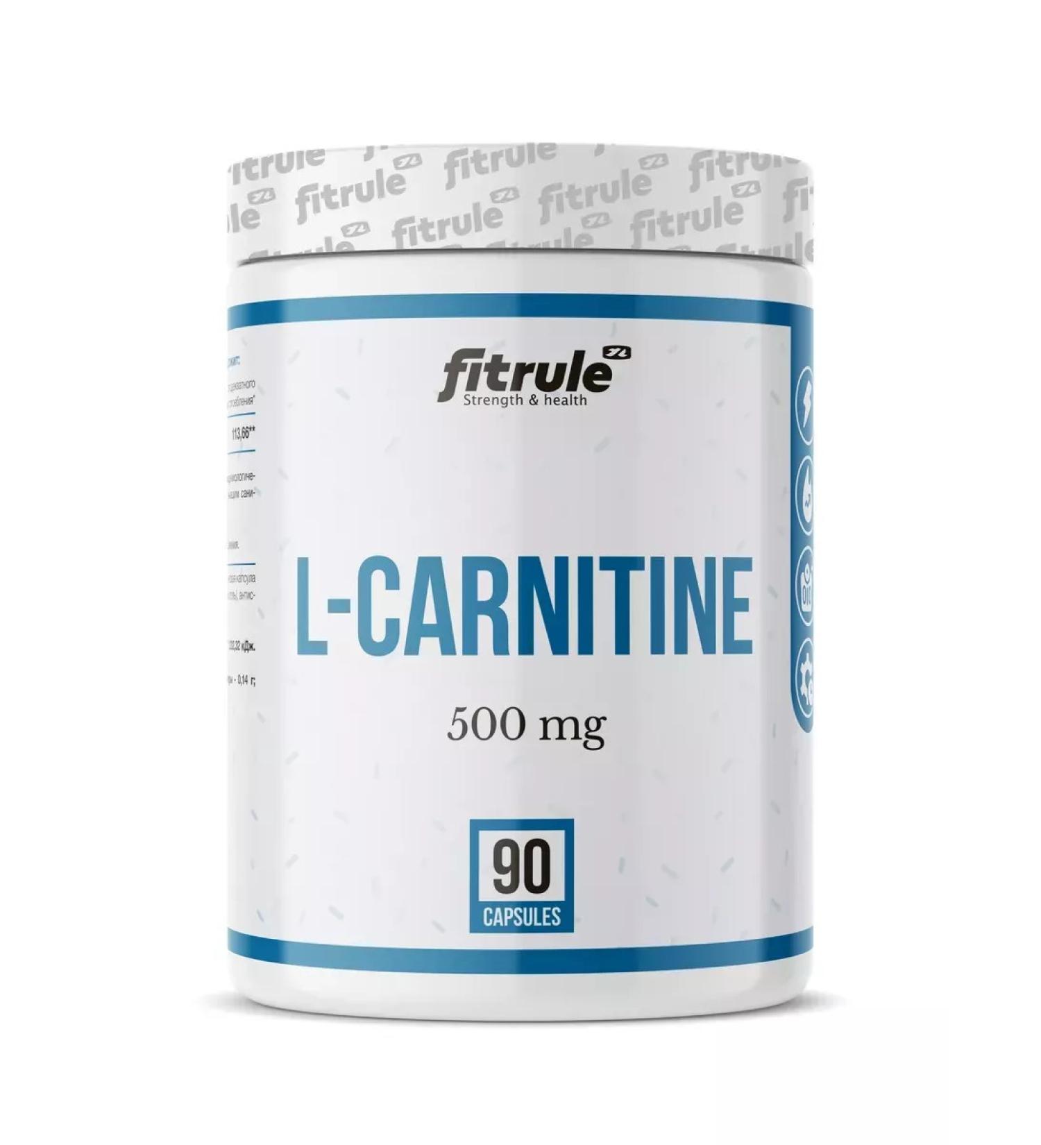 Fitrule Nutrition 2 pcs fat burner l carnitine 500mg 90 caps l carnitine - Buy Online on GoSupps.com