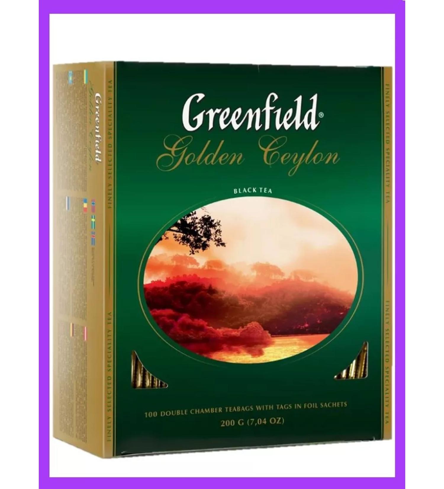 Black tea 100pak*2 g Greenfield Golden Ceylon - Buy Online on GoSupps.com