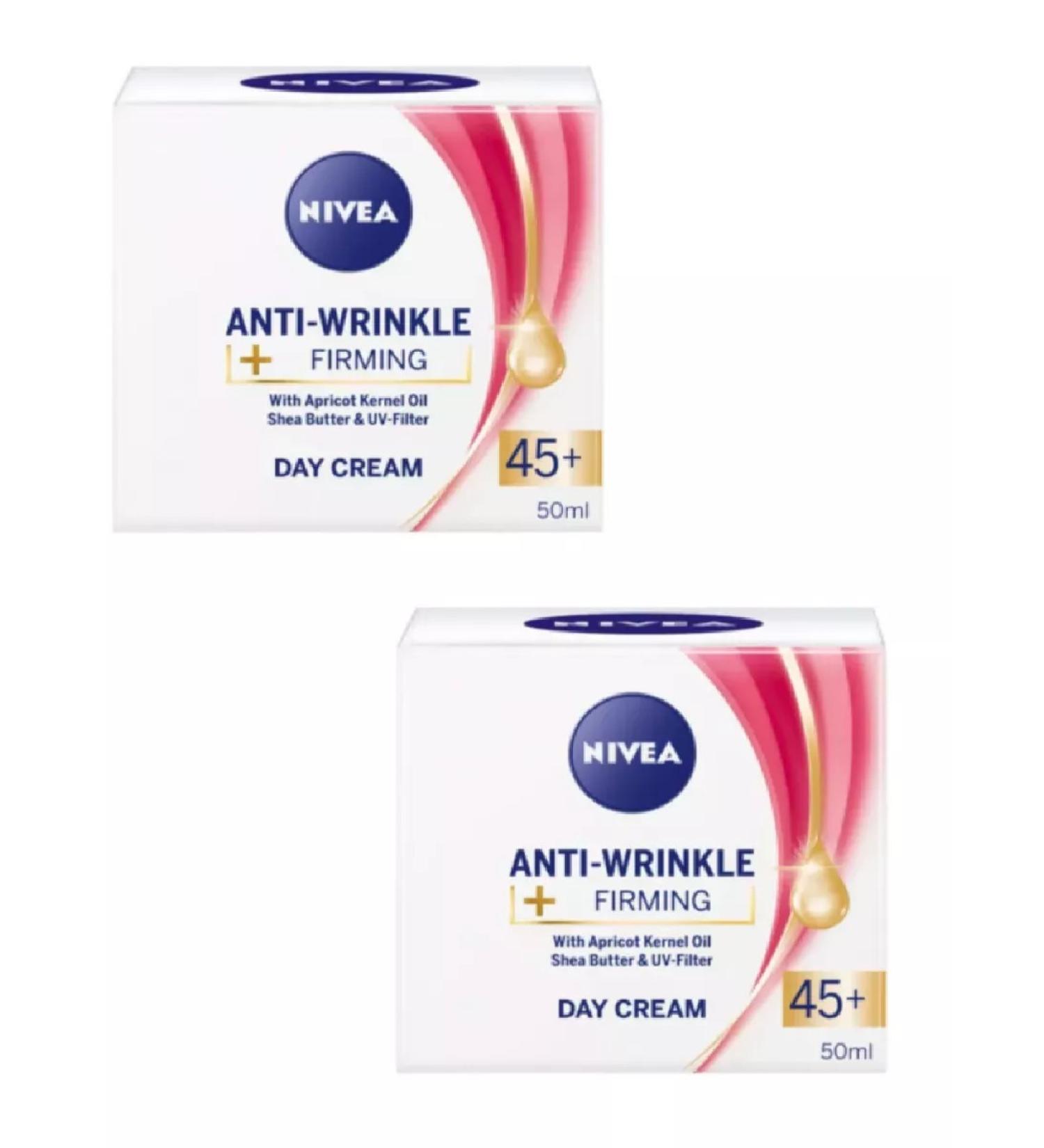 NIVEA Day cream 45+ 50 ml 2 pcs. Poland - Buy Online on GoSupps.com
