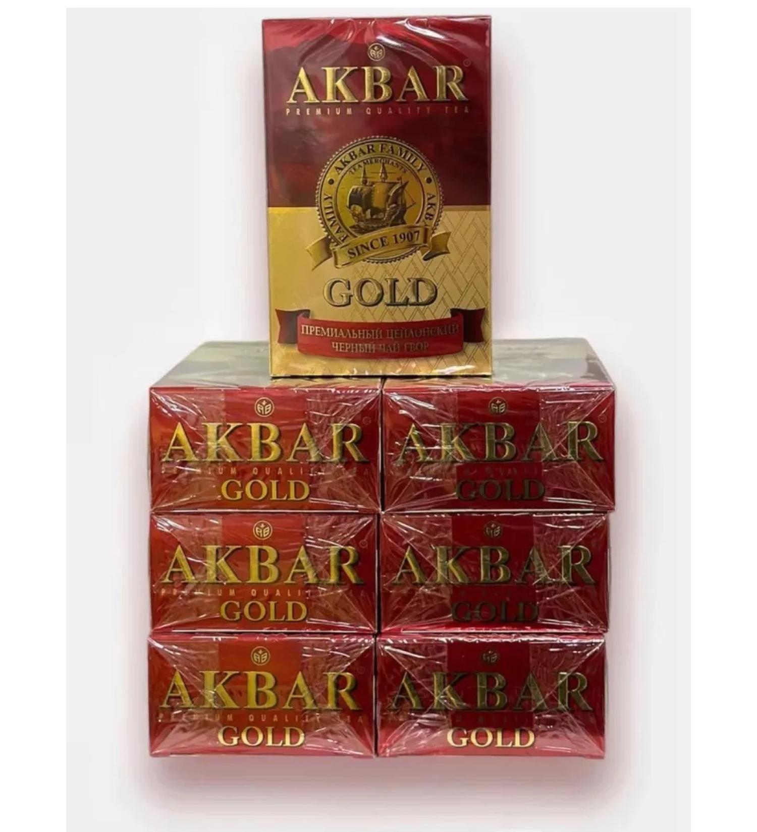 Tea black Akbar Gold Ceylon 7 pcs 250 g - Buy Online on GoSupps.com