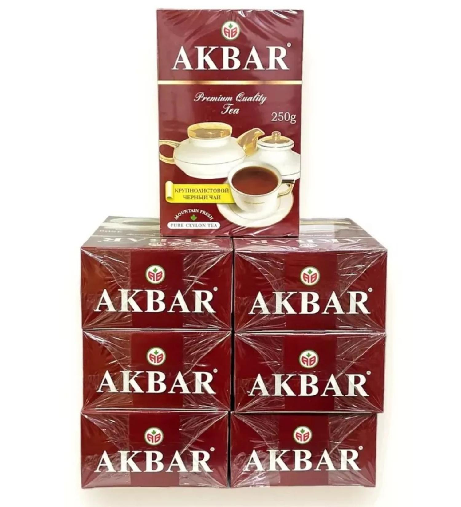 Tea Black Akbar Ceylon large -leaf 8 pcs 250 g - Buy Online on GoSupps.com