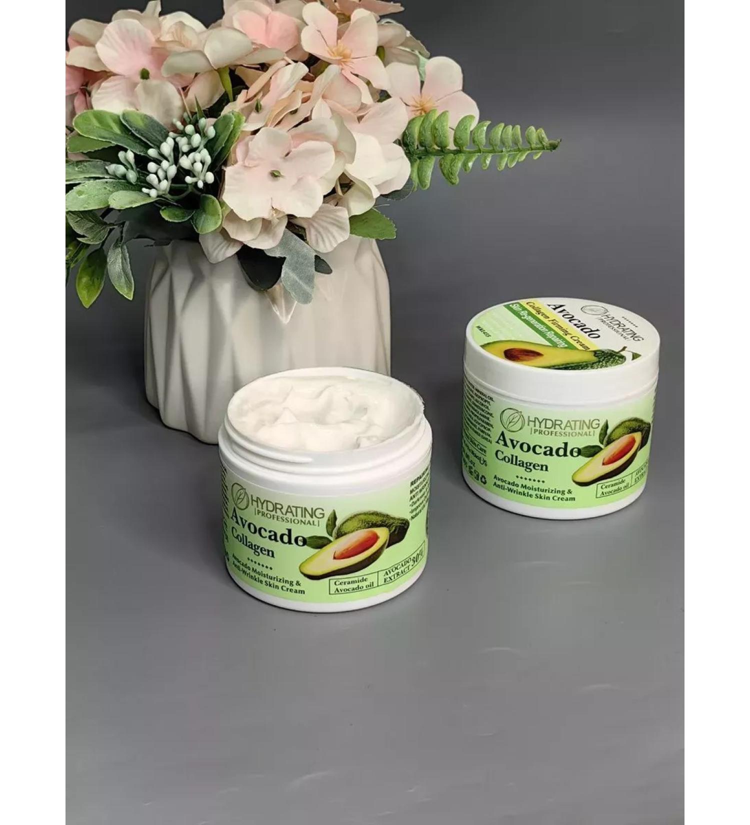 Luxury cosmetics Facial and body cream Avocado Collagen