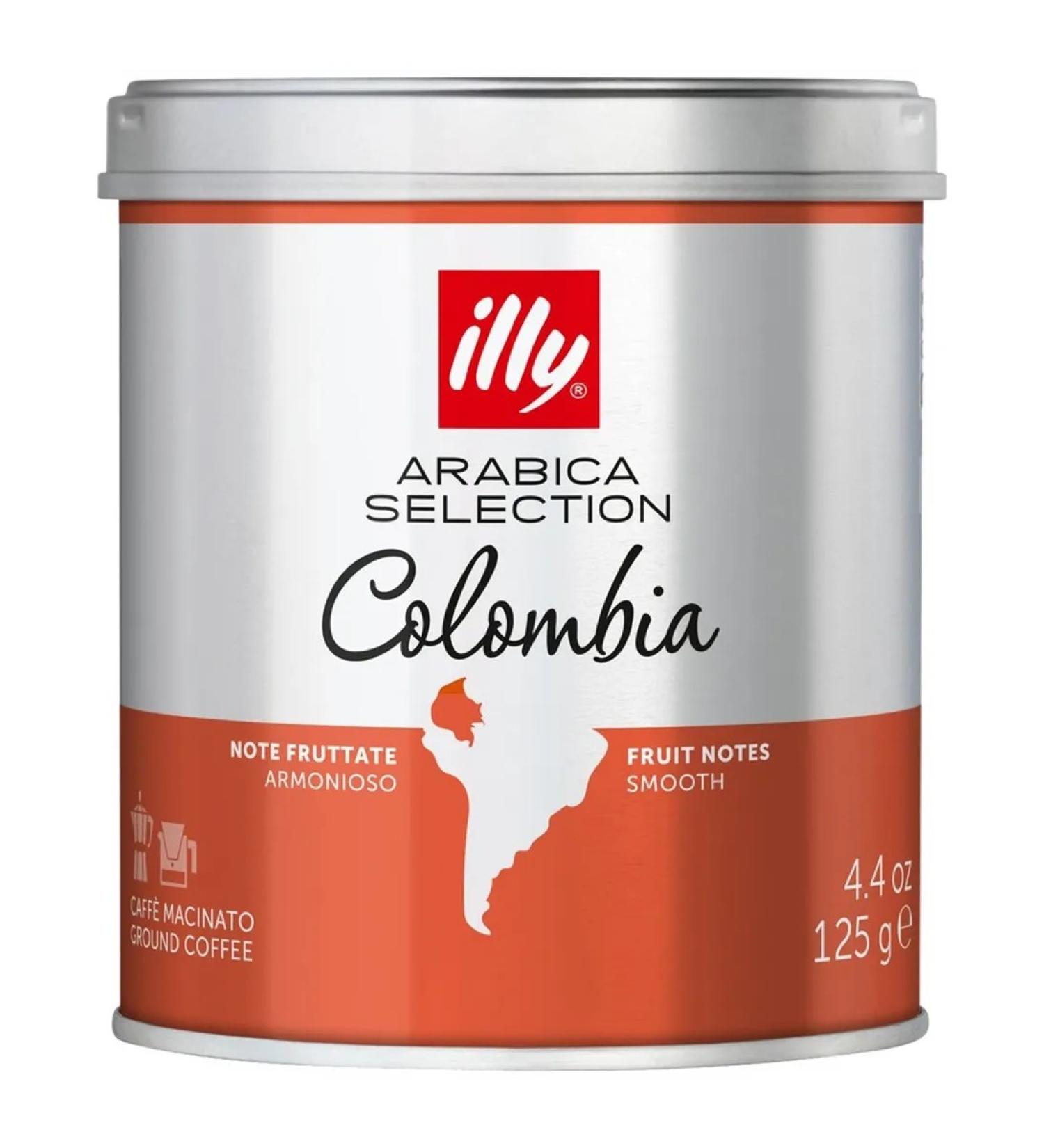 Coffee ground illy Colombia 125g - Buy Online on GoSupps.com