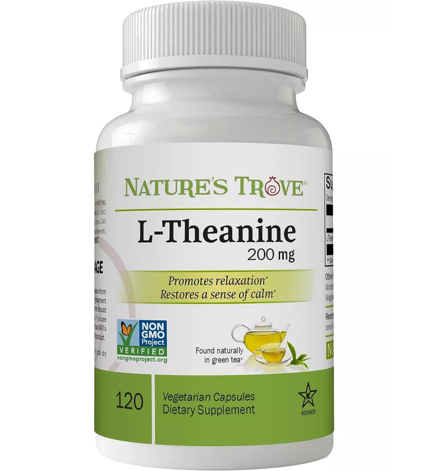 Nature's Trove L-theanine 200 mg 120 vegetarian capsules