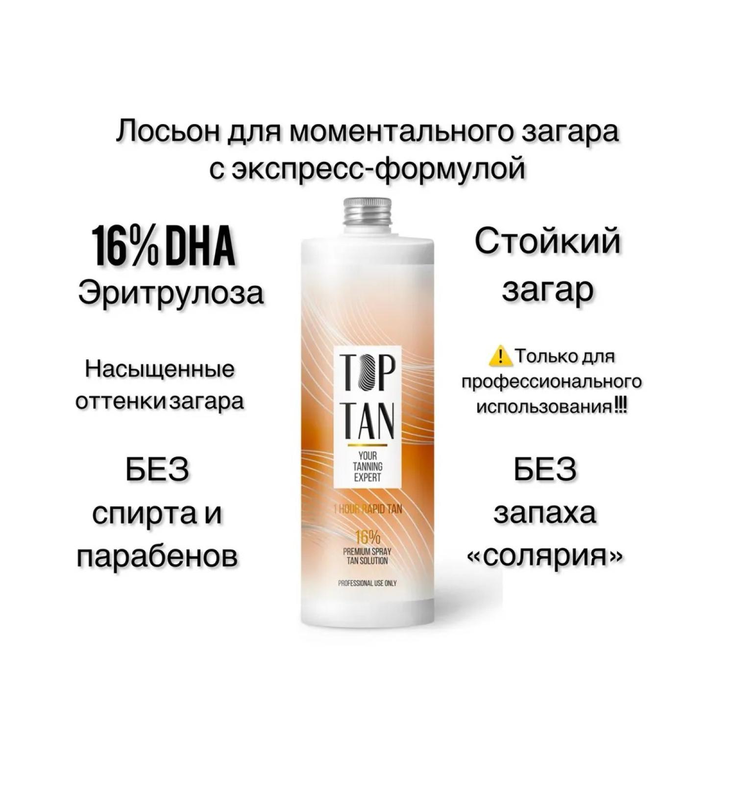 TOP TAN Lotion for instant tanning 16%dha 1000ml - Buy Online on GoSupps.com