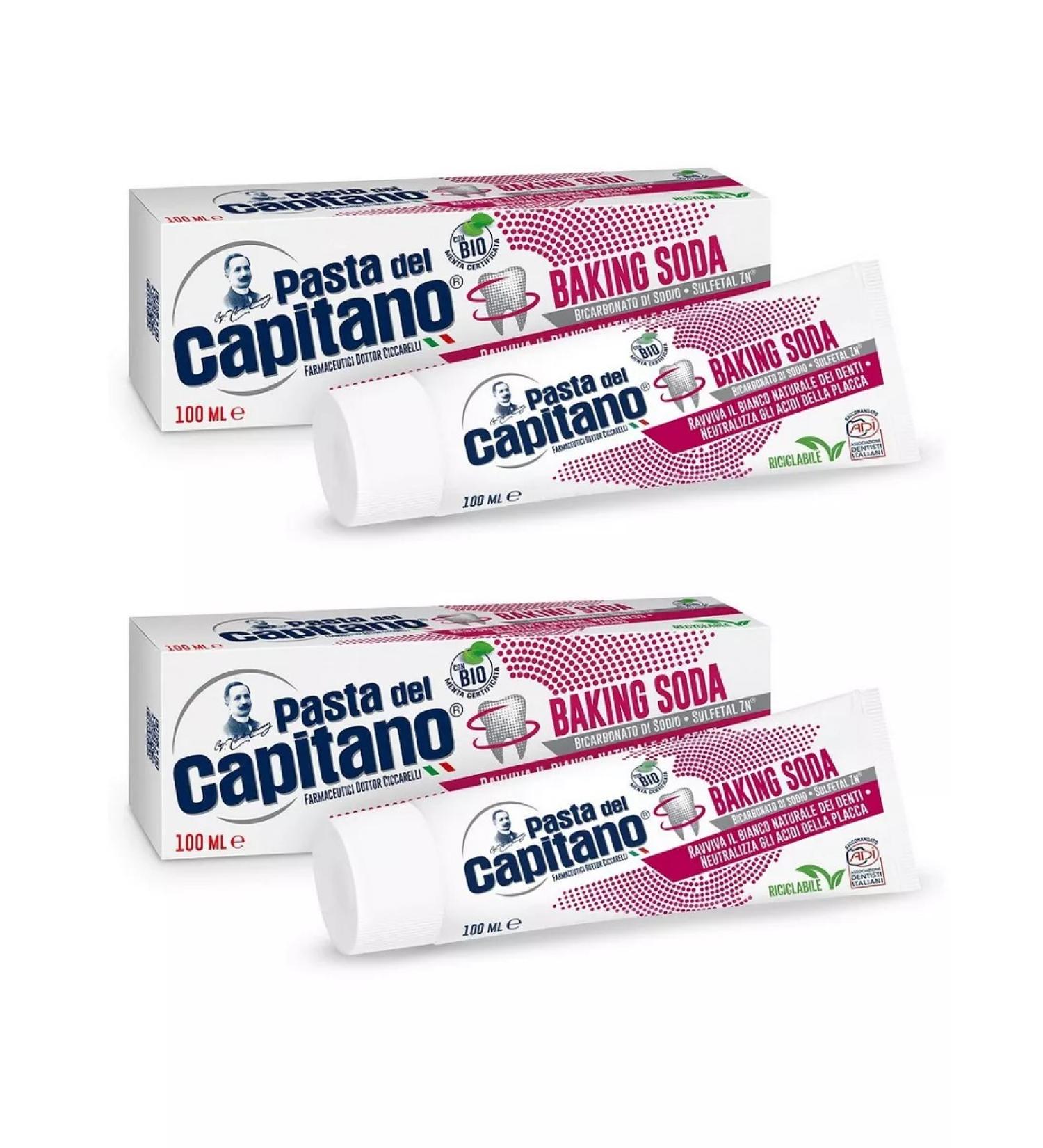 Pasta Del Capitano Toothpaste for delicate bleaching 100 ml 2pcs - Buy Online on GoSupps.com
