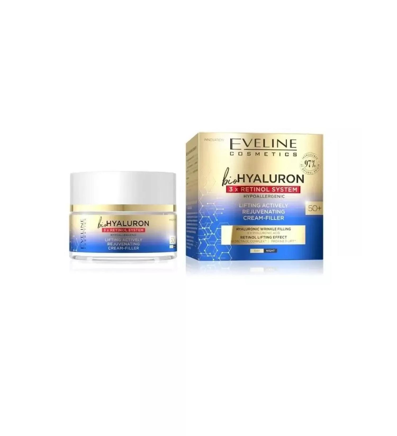 Eveline Cosmetics Filler face cream against wrinkles 50+ 50ml - Buy Online on GoSupps.com