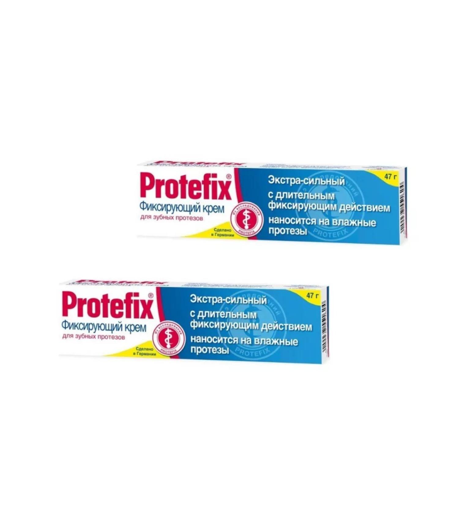 PROTEFIX Extra-horsepower 47 g-2pcs fixing cream for dentures - Buy Online on GoSupps.com