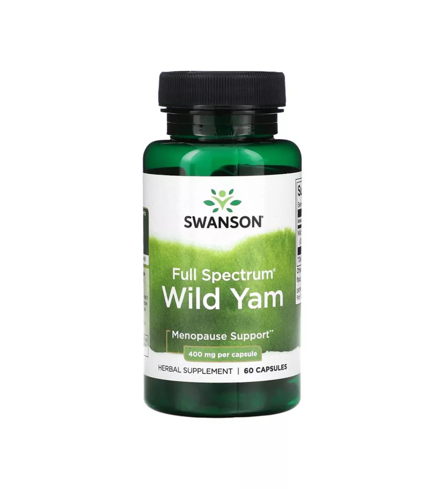 Swanson Wild Yams 400 mg 60 capsules