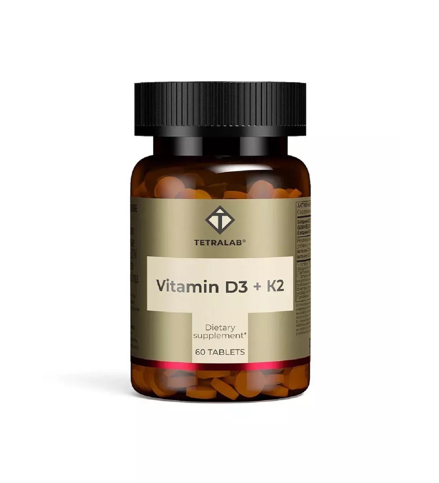 TETRALAB Vitamin D3+K2 60 tab - Buy Online on GoSupps.com