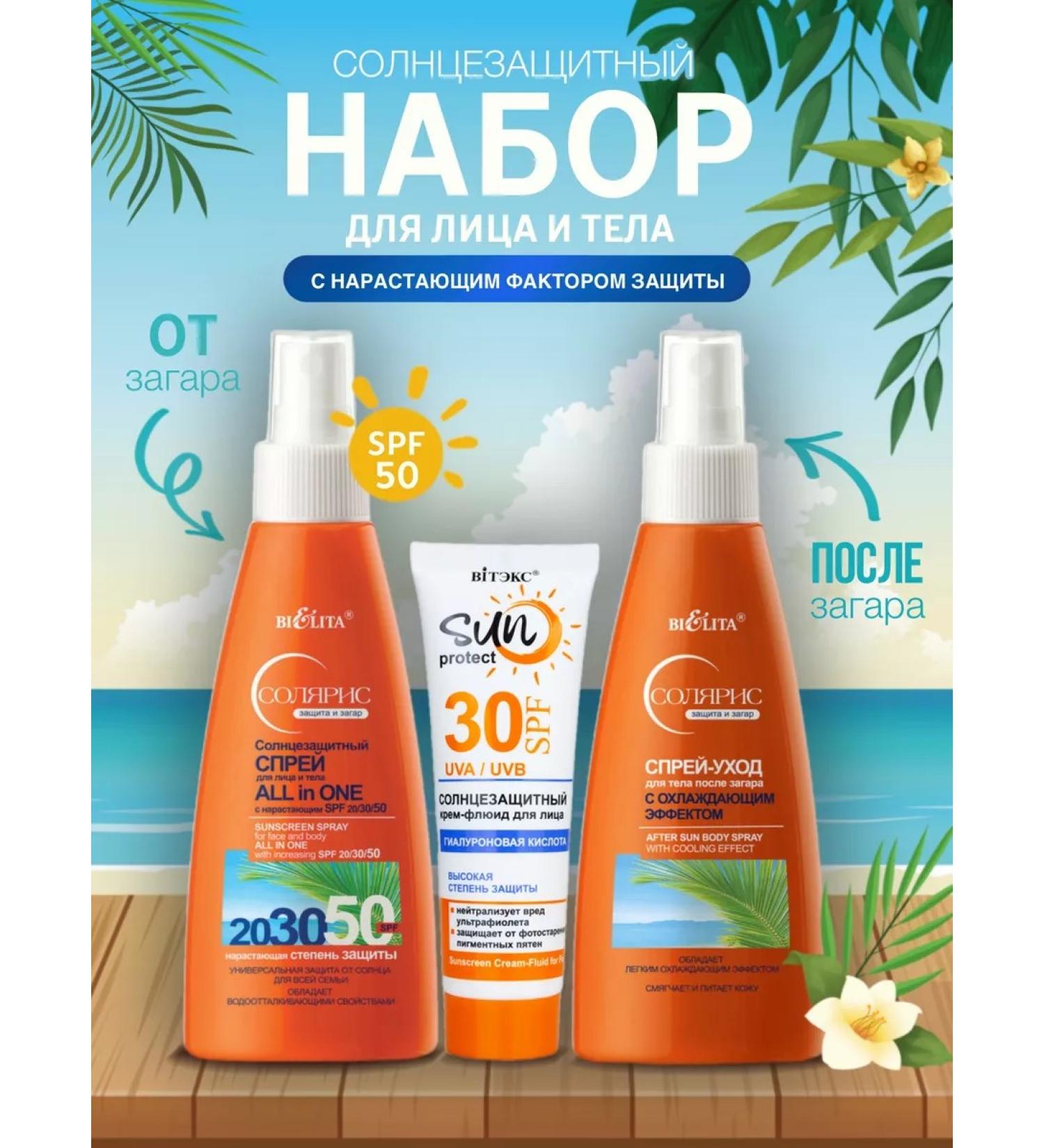 BELITA Set of sunscreens Solaris for the face and body No. 7 - Buy Online on GoSupps.com