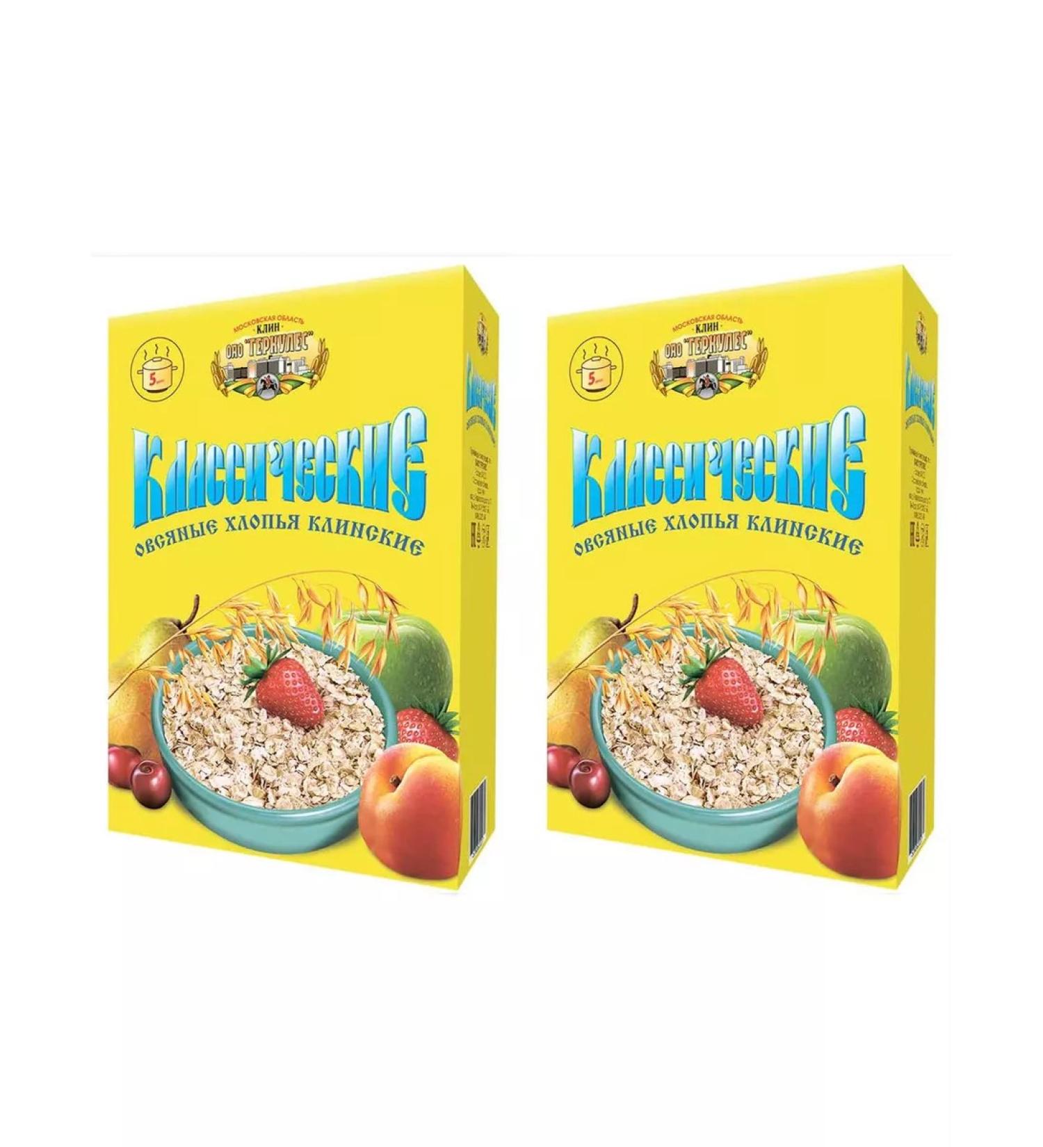 Klinsky Classic oatmeal flakes 1 kg*2pcs - Buy Online on GoSupps.com