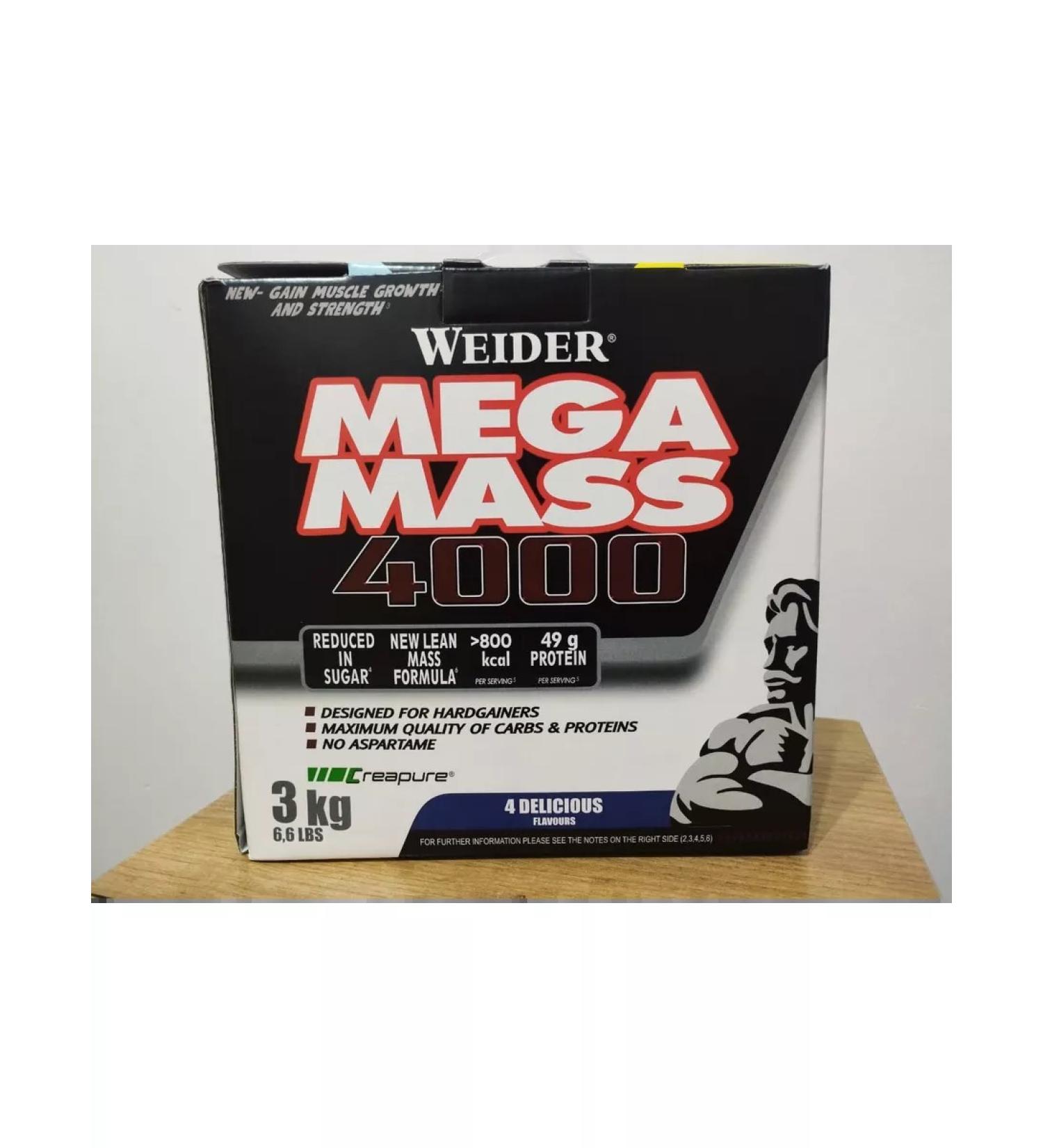 Gainers Mega Mass 4000 Weider 3 kg - Buy Online on GoSupps.com